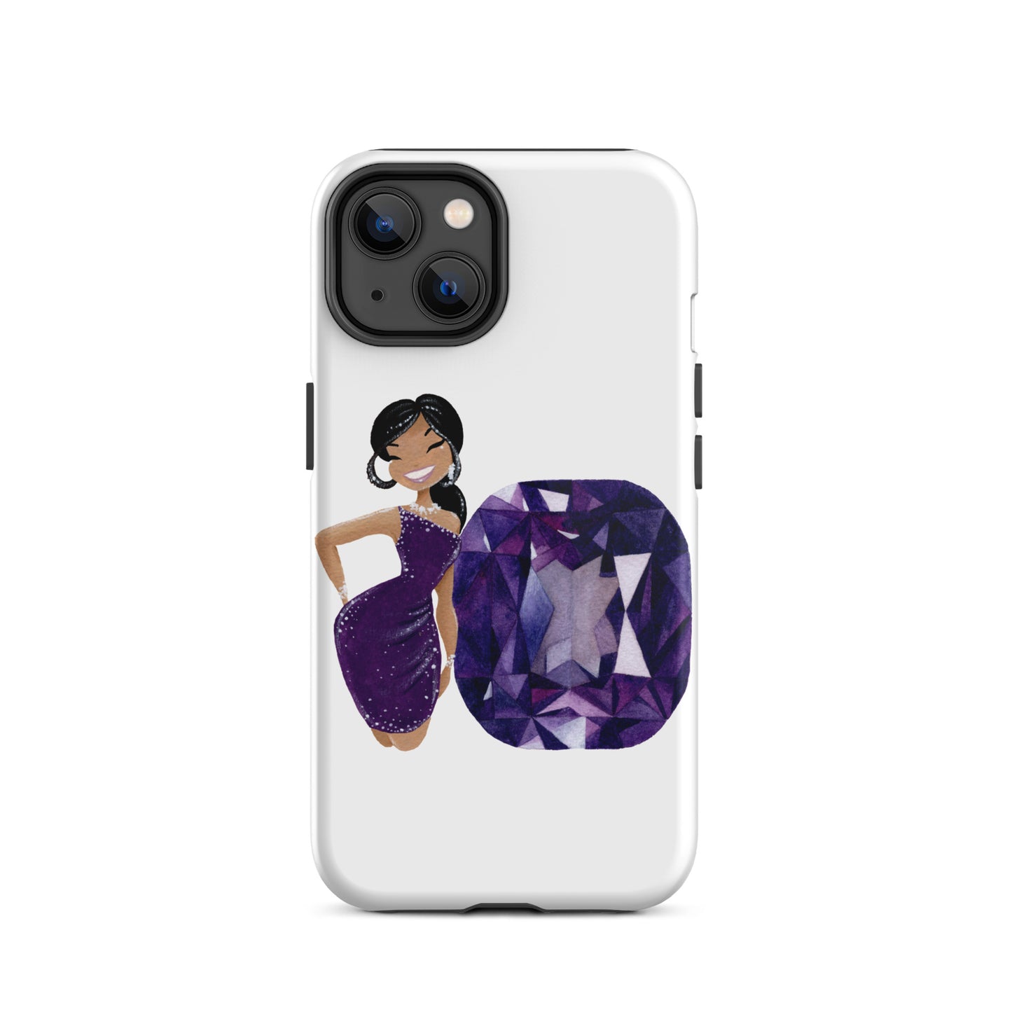 February Birthstone Amethyst Tough iPhone case (iPhone 11 - iPhone 14 Pro Max)