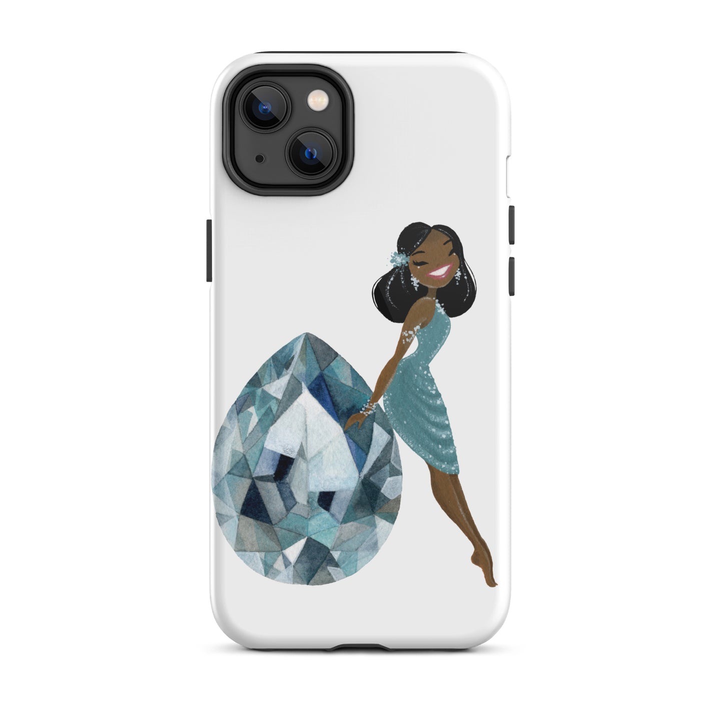 March Birthstone Aquamarine Tough iPhone case (iPhone 11 - iPhone 14 Pro Max)