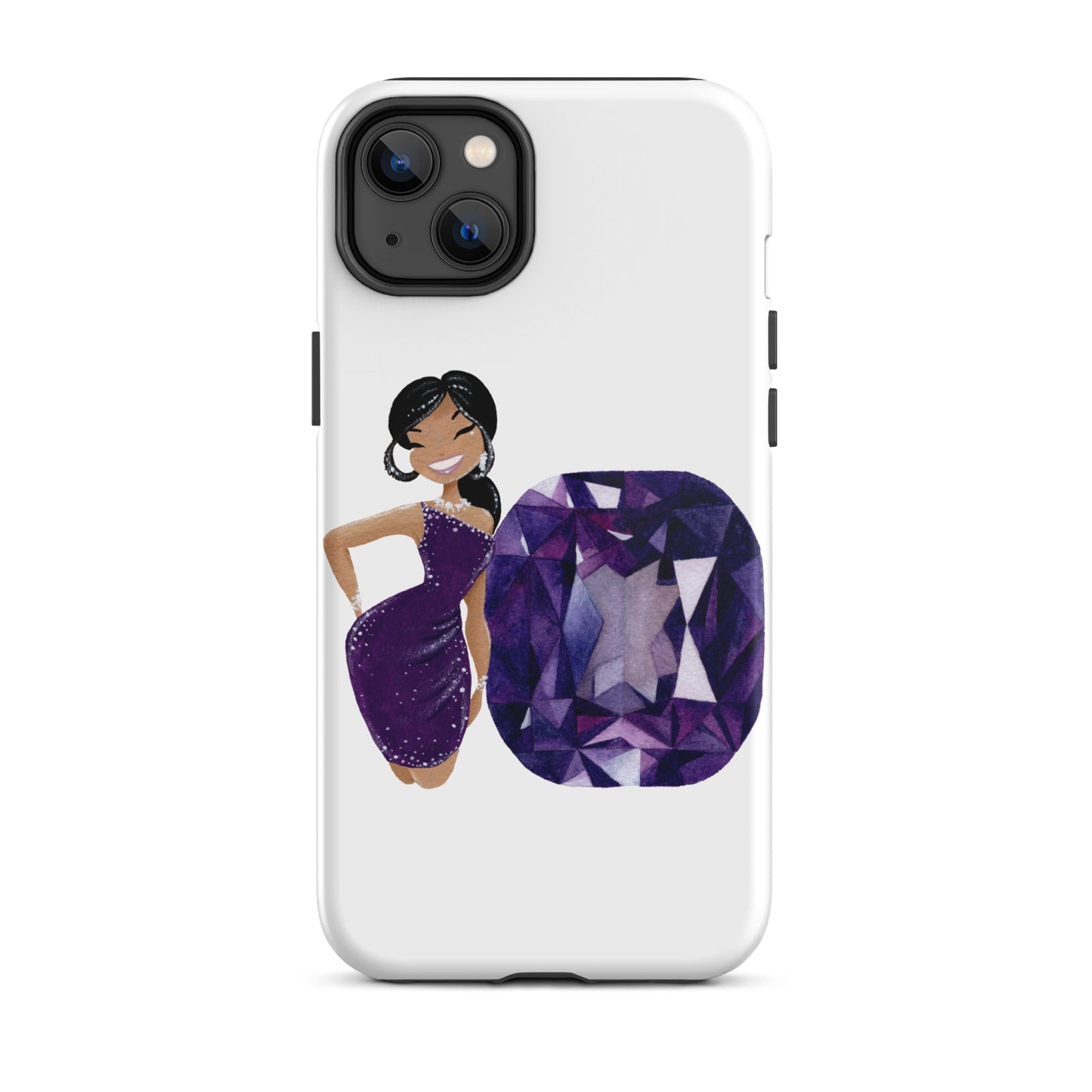 February Birthstone Amethyst Tough iPhone case (iPhone 11 - iPhone 14 Pro Max)