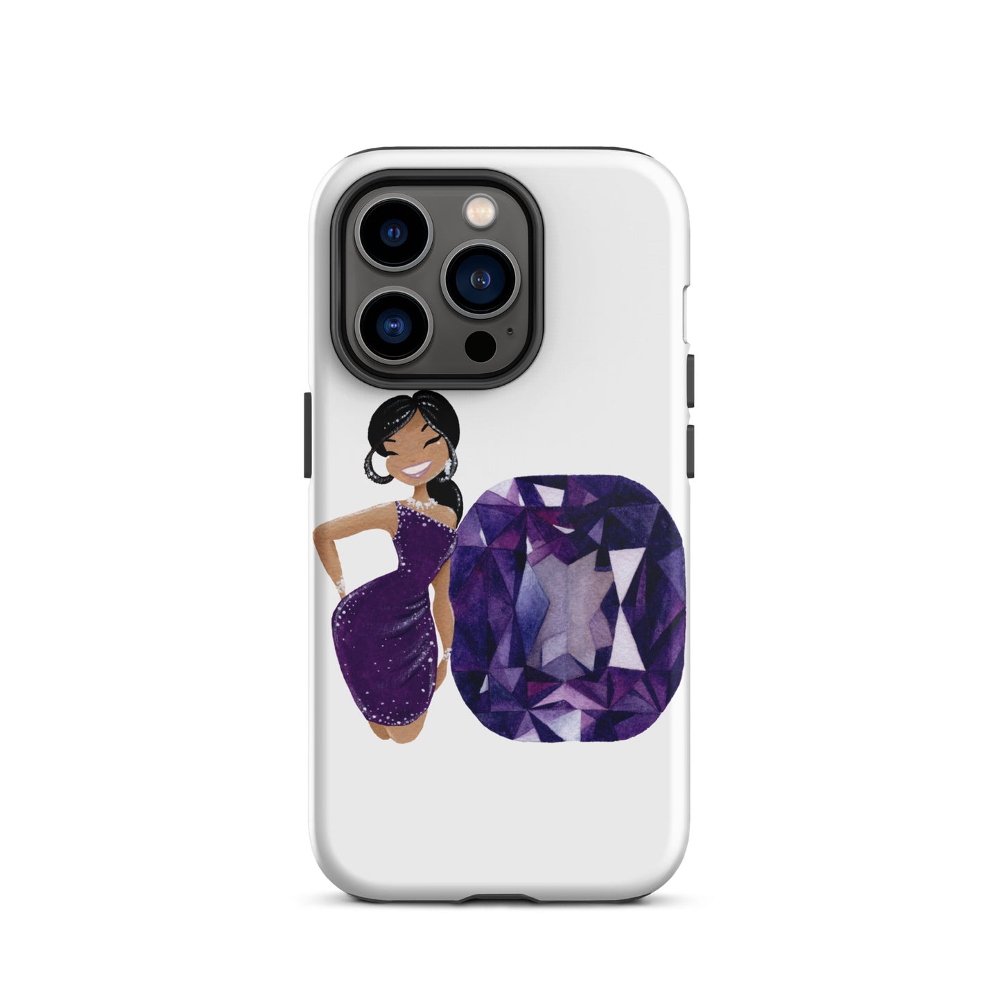 February Birthstone Amethyst Tough iPhone case (iPhone 11 - iPhone 14 Pro Max)