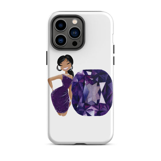 February Birthstone Amethyst Tough iPhone case (iPhone 11 - iPhone 14 Pro Max)