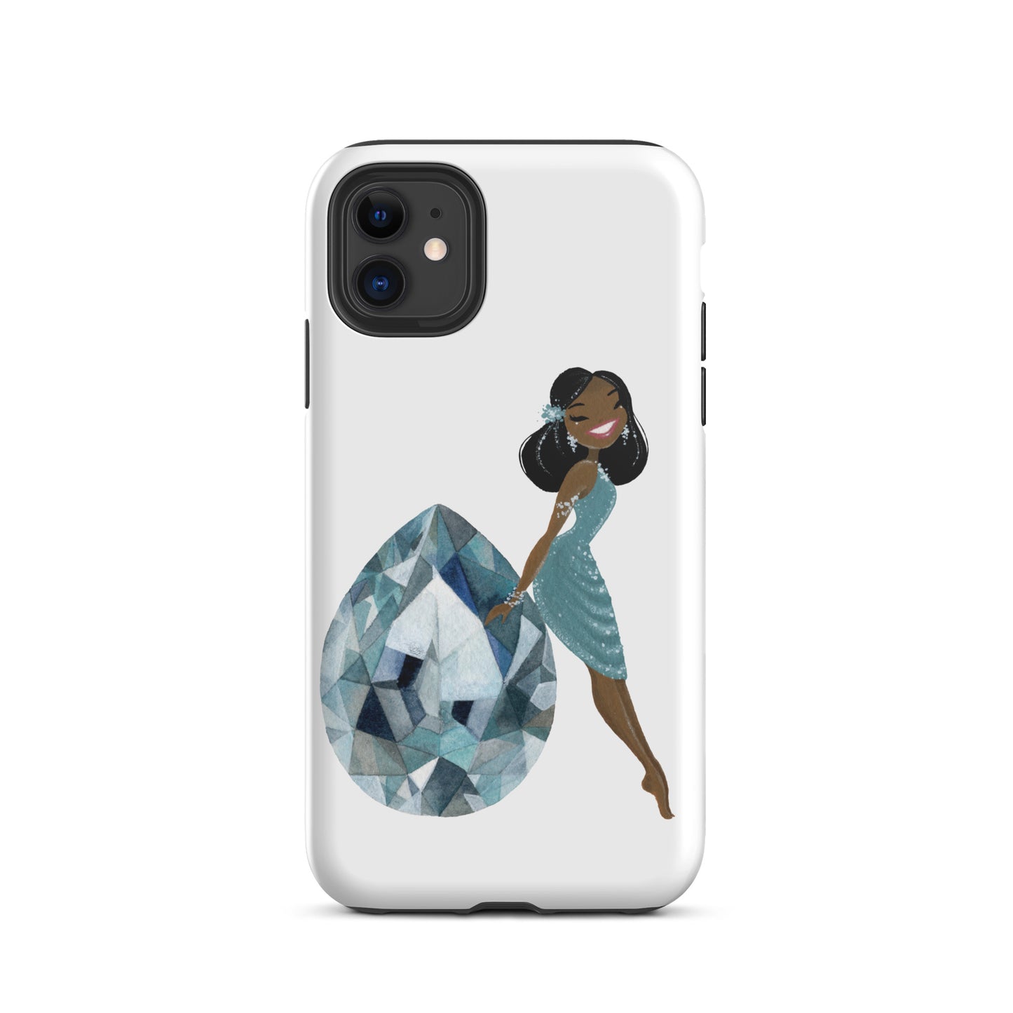 March Birthstone Aquamarine Tough iPhone case (iPhone 11 - iPhone 14 Pro Max)