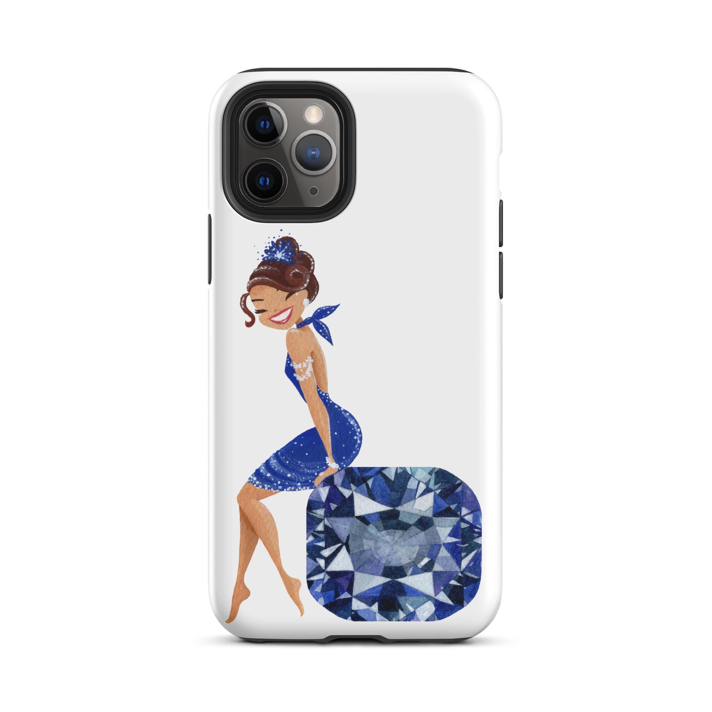 December Birthstone Tanzanite Tough iPhone case (December Birthstone Aquamarine Tough iPhone case (iPhone 11 - iPhone 14 Pro Max)