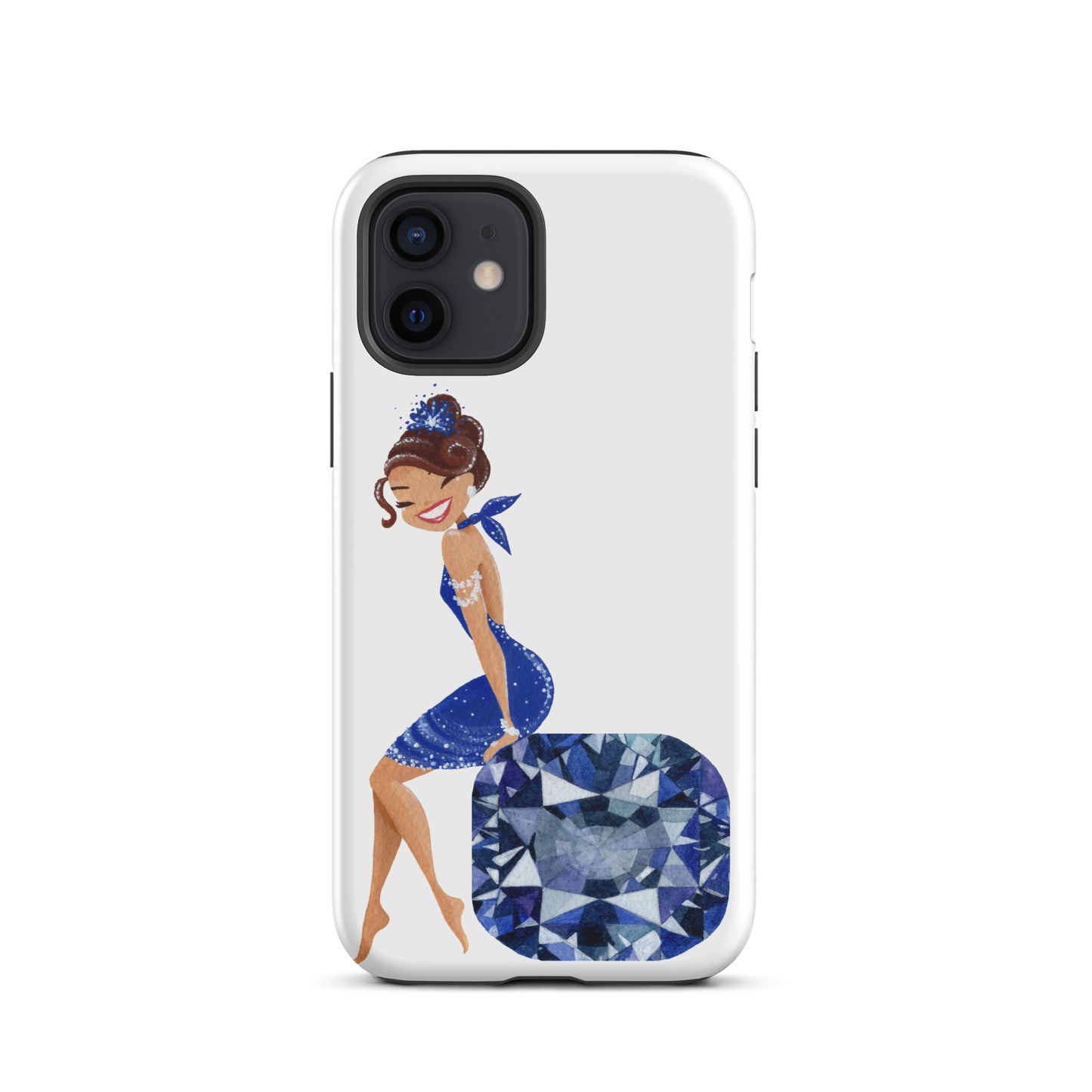 December Birthstone Tanzanite Tough iPhone case (December Birthstone Aquamarine Tough iPhone case (iPhone 11 - iPhone 14 Pro Max)