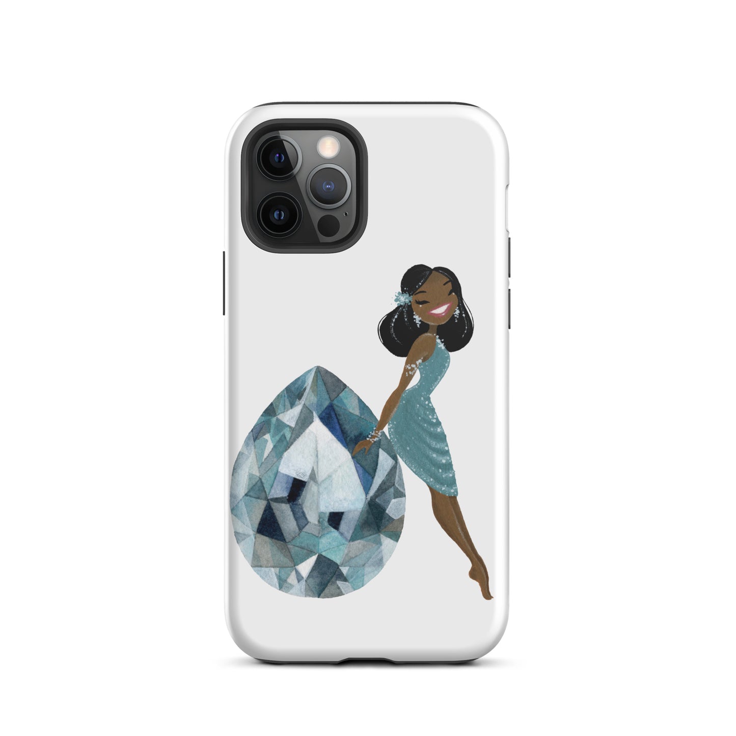 March Birthstone Aquamarine Tough iPhone case (iPhone 11 - iPhone 14 Pro Max)