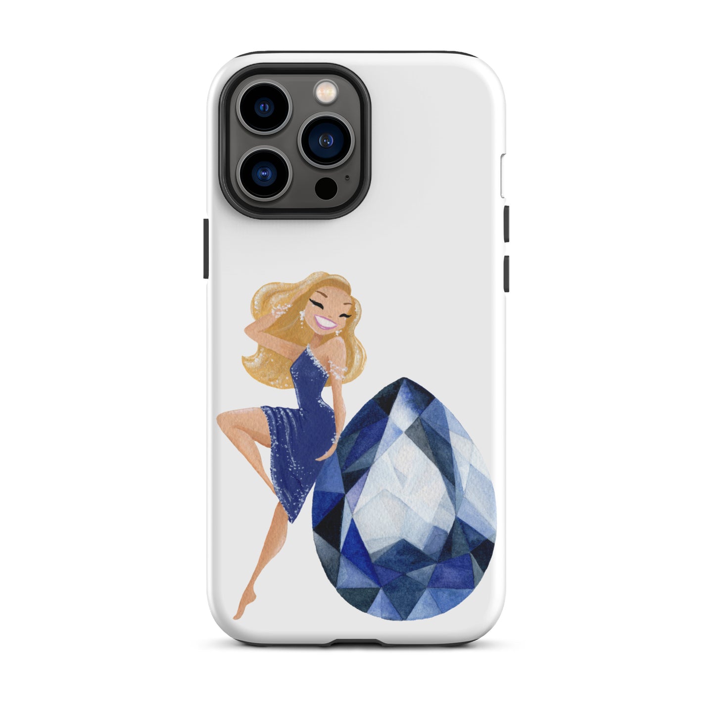 September Birthstone Sapphire Tough iPhone case (iPhone 11 - iPhone 14 Pro Max)