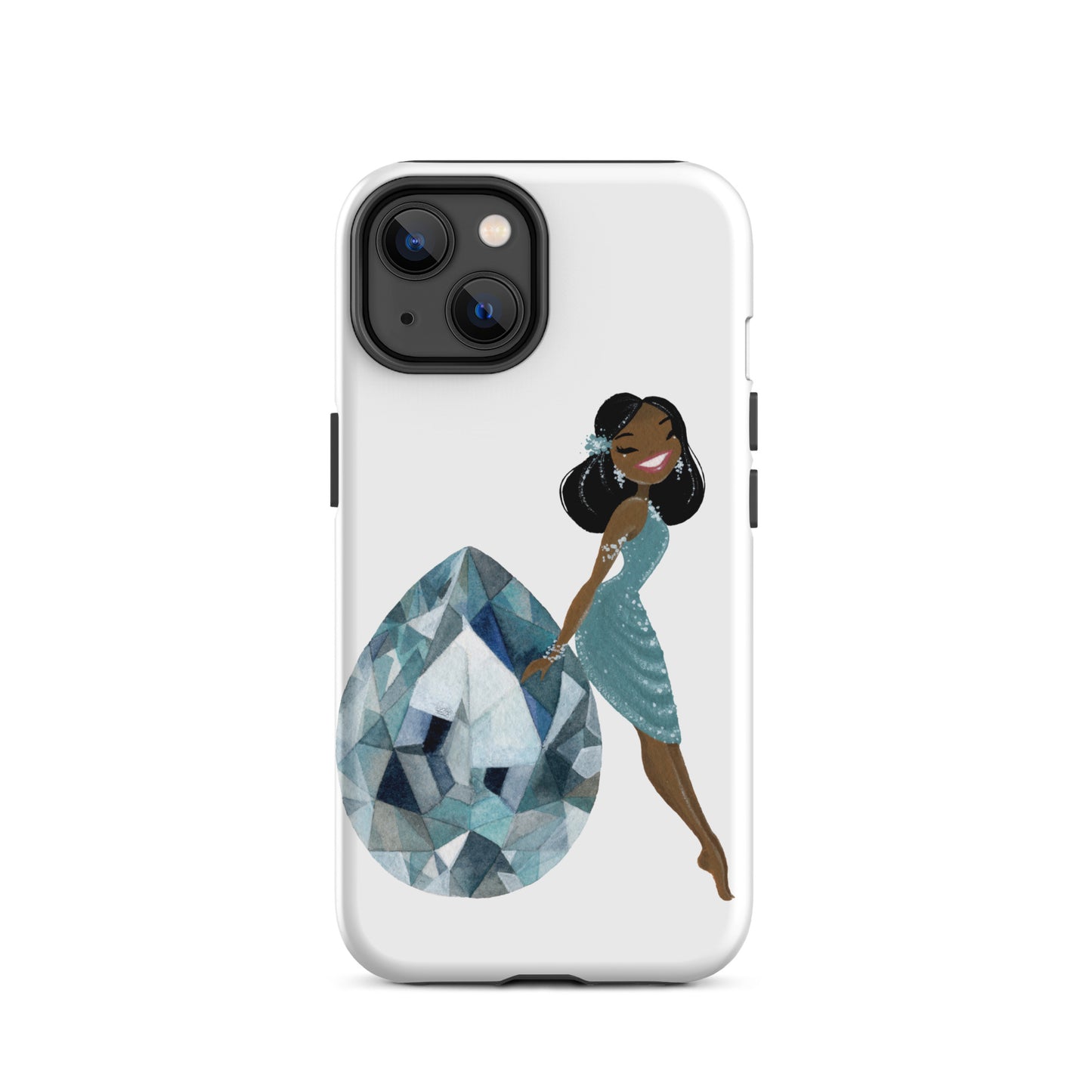 March Birthstone Aquamarine Tough iPhone case (iPhone 11 - iPhone 14 Pro Max)