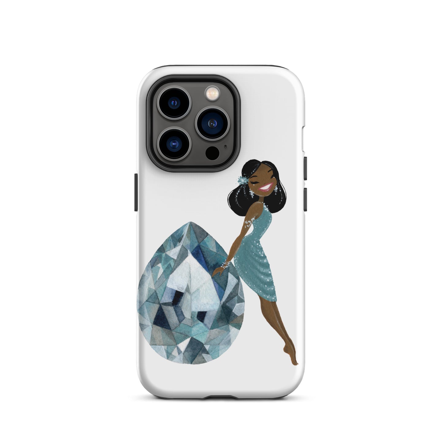 March Birthstone Aquamarine Tough iPhone case (iPhone 11 - iPhone 14 Pro Max)