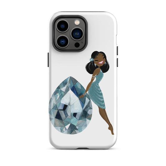 March Birthstone Aquamarine Tough iPhone case (iPhone 11 - iPhone 14 Pro Max)