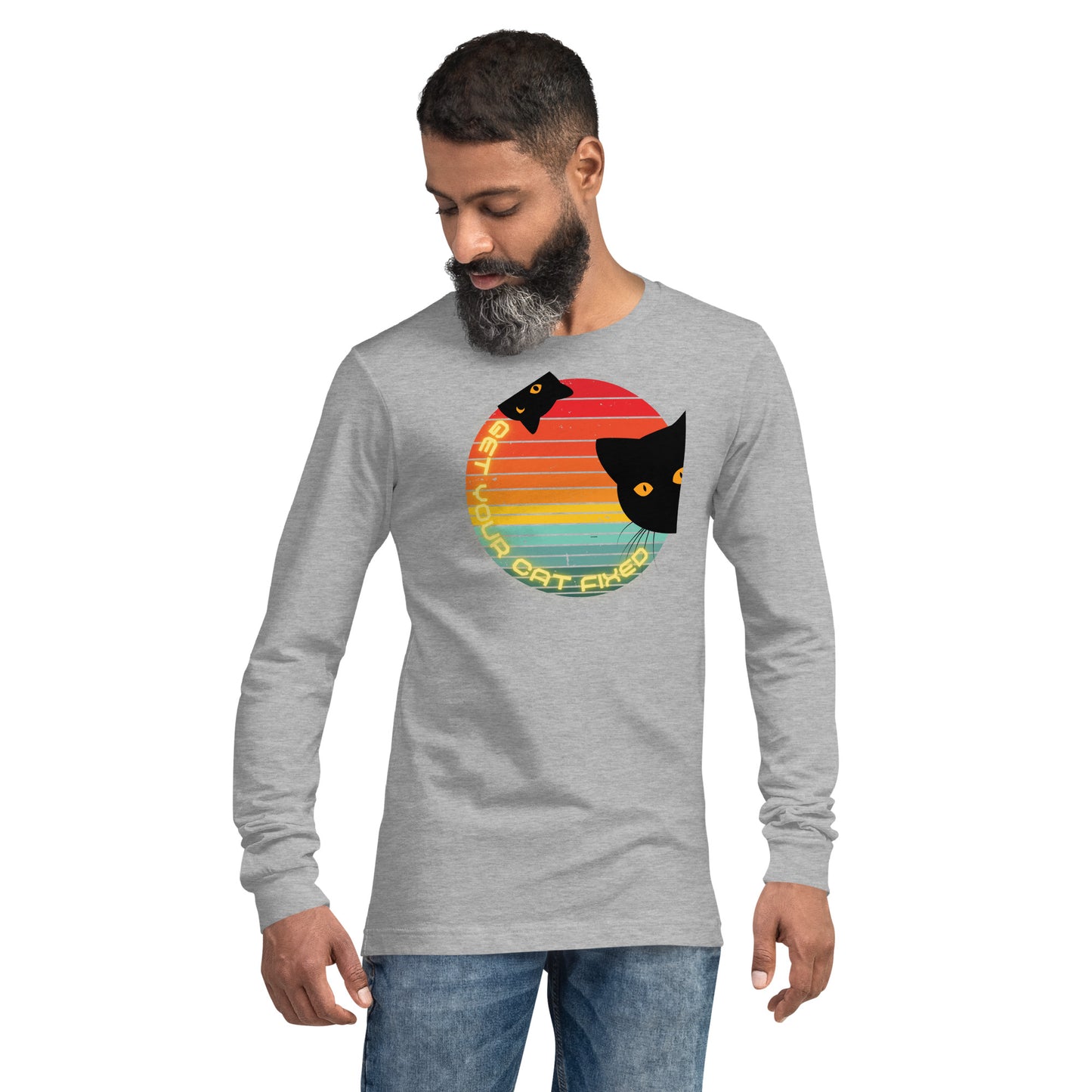 Get Your Cat Fixed (Sunset) Unisex Long Sleeve Tee