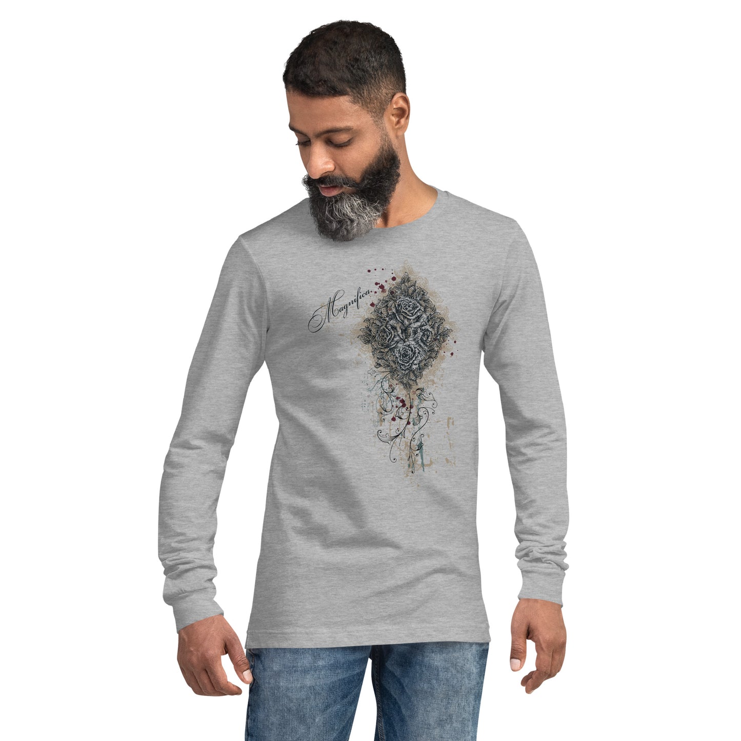 Magnifica Roses Heavy Grunge Unisex Long Sleeve Tee