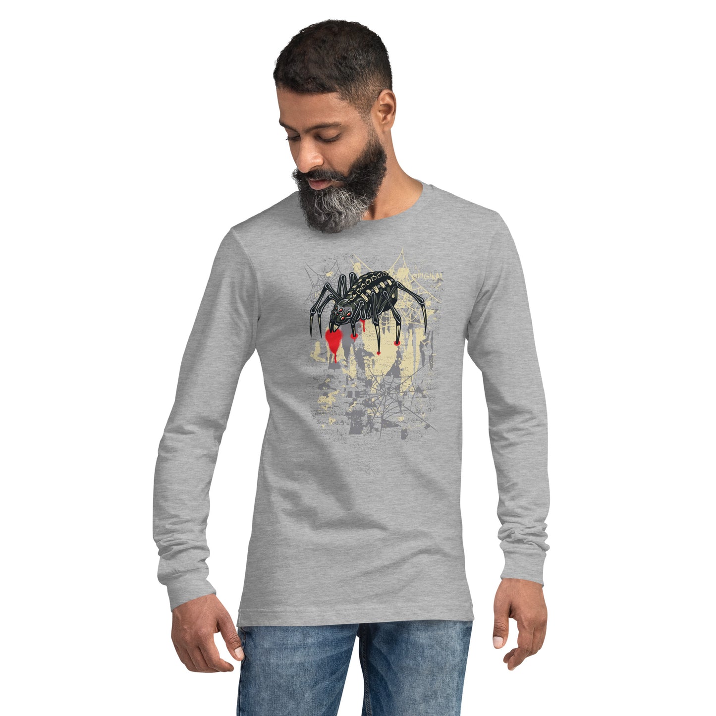 Spider & Web Heavy Grunge Unisex Long Sleeve Tee