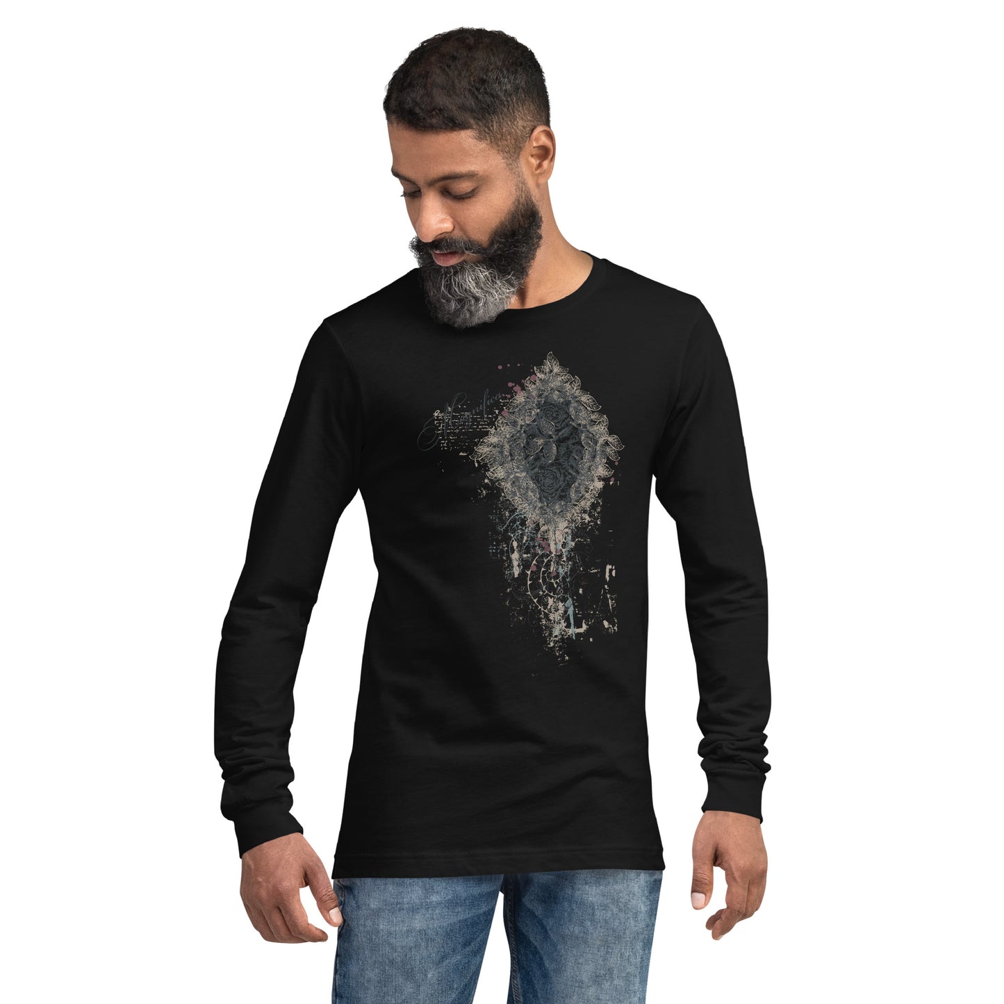 Magnifica Roses Heavy Grunge Unisex Long Sleeve Tee