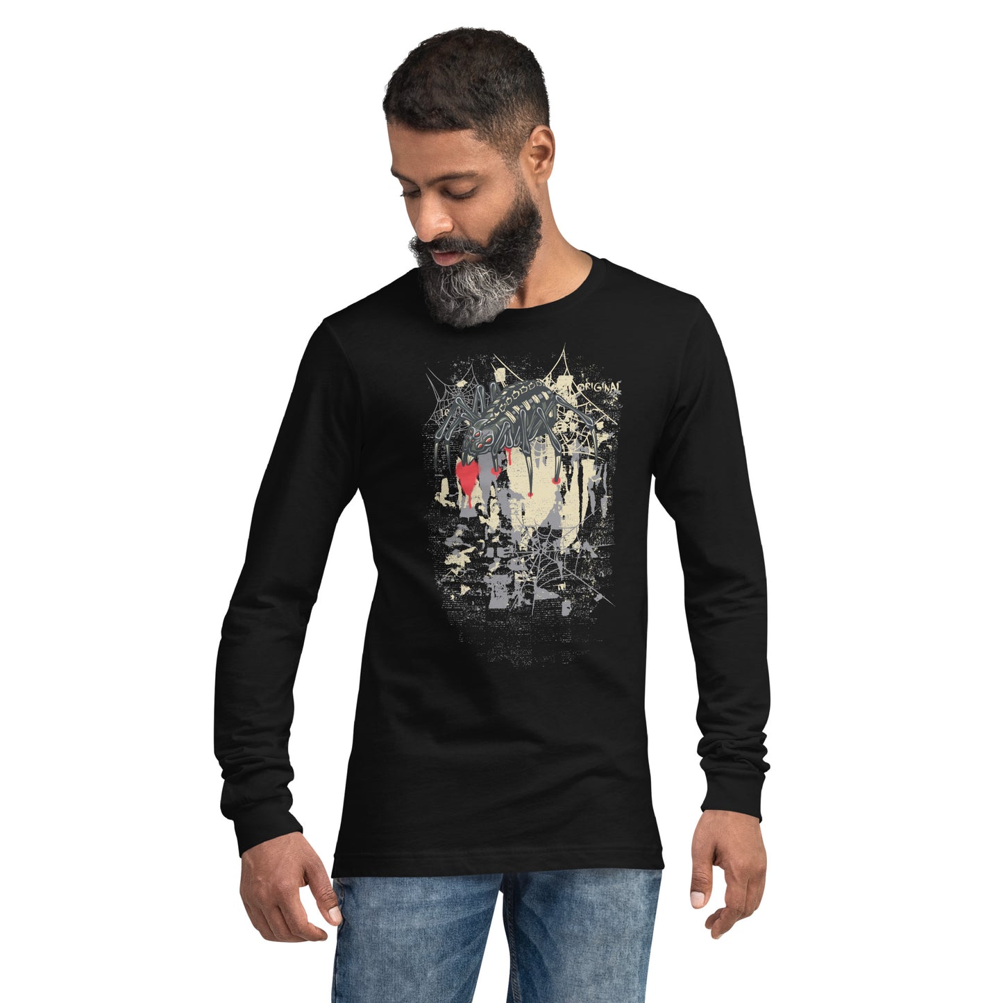 Spider & Web Heavy Grunge Unisex Long Sleeve Tee