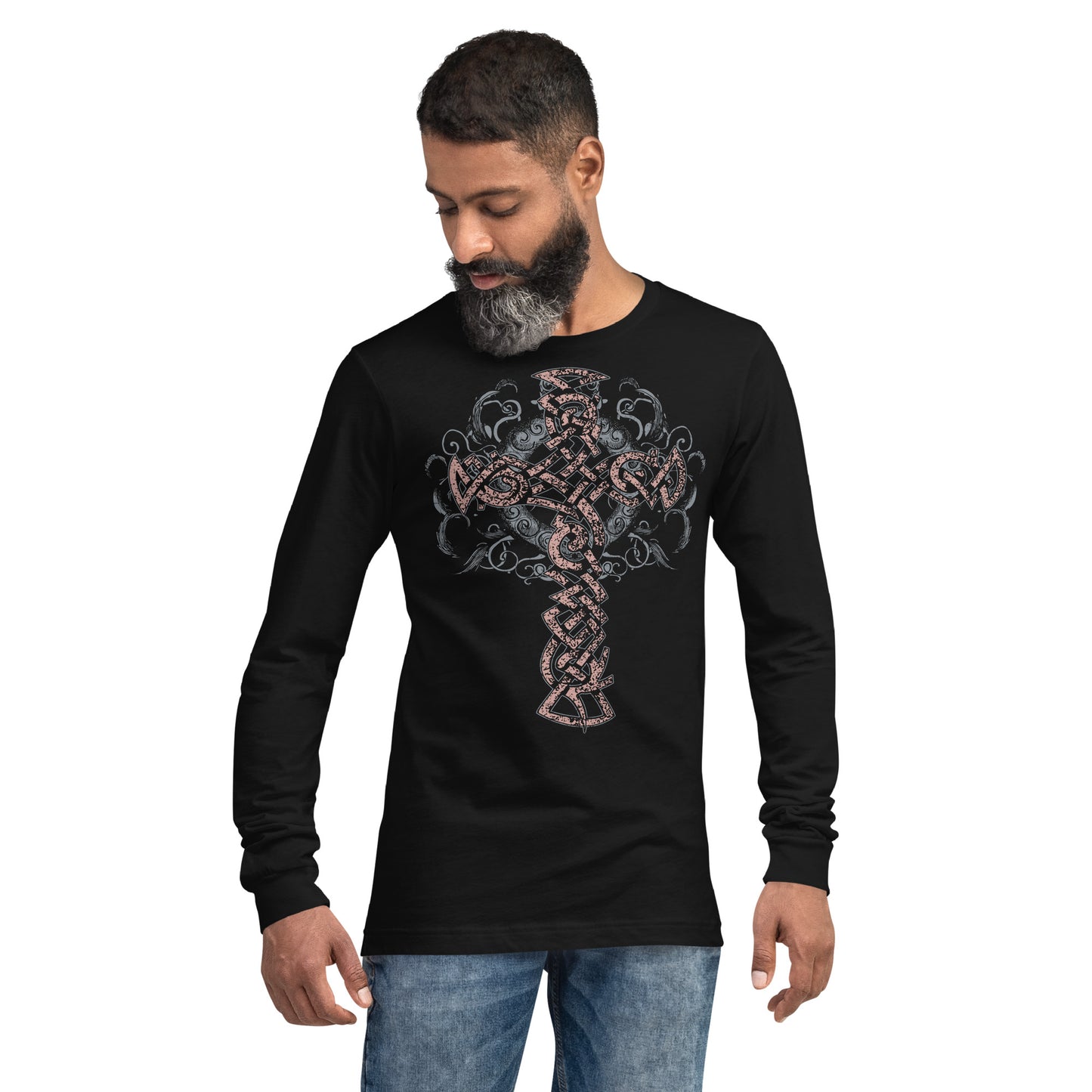 Gothic Cross Heavy Grunge Unisex Long Sleeve Tee