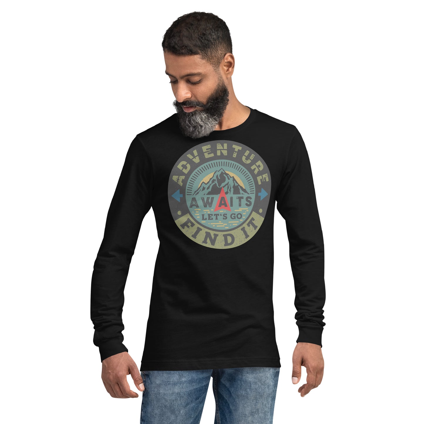 Adventure Awaits Lets Go Find It Unisex Long Sleeve Tee