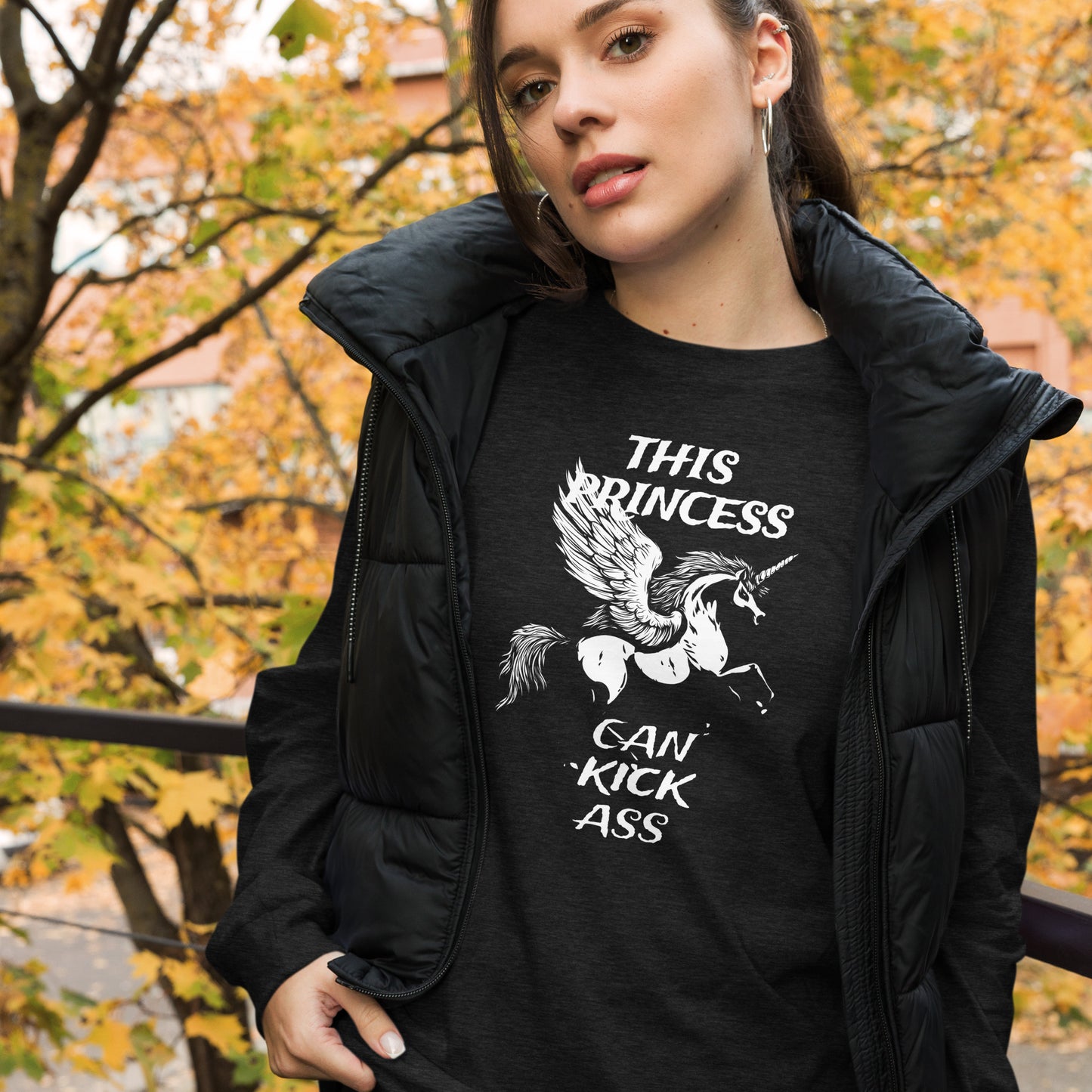 This Princess Can Kick Ass Heavy Grunge Unisex Long Sleeve Tee