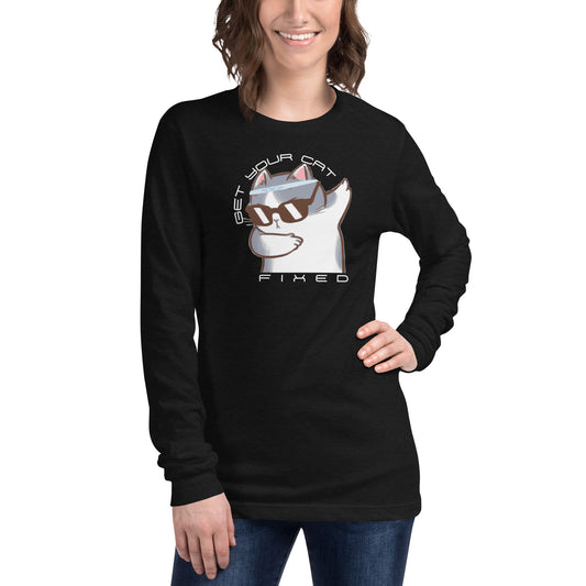 Get Your Cat Fixed (Cat Glasses) Unisex Long Sleeve Tee