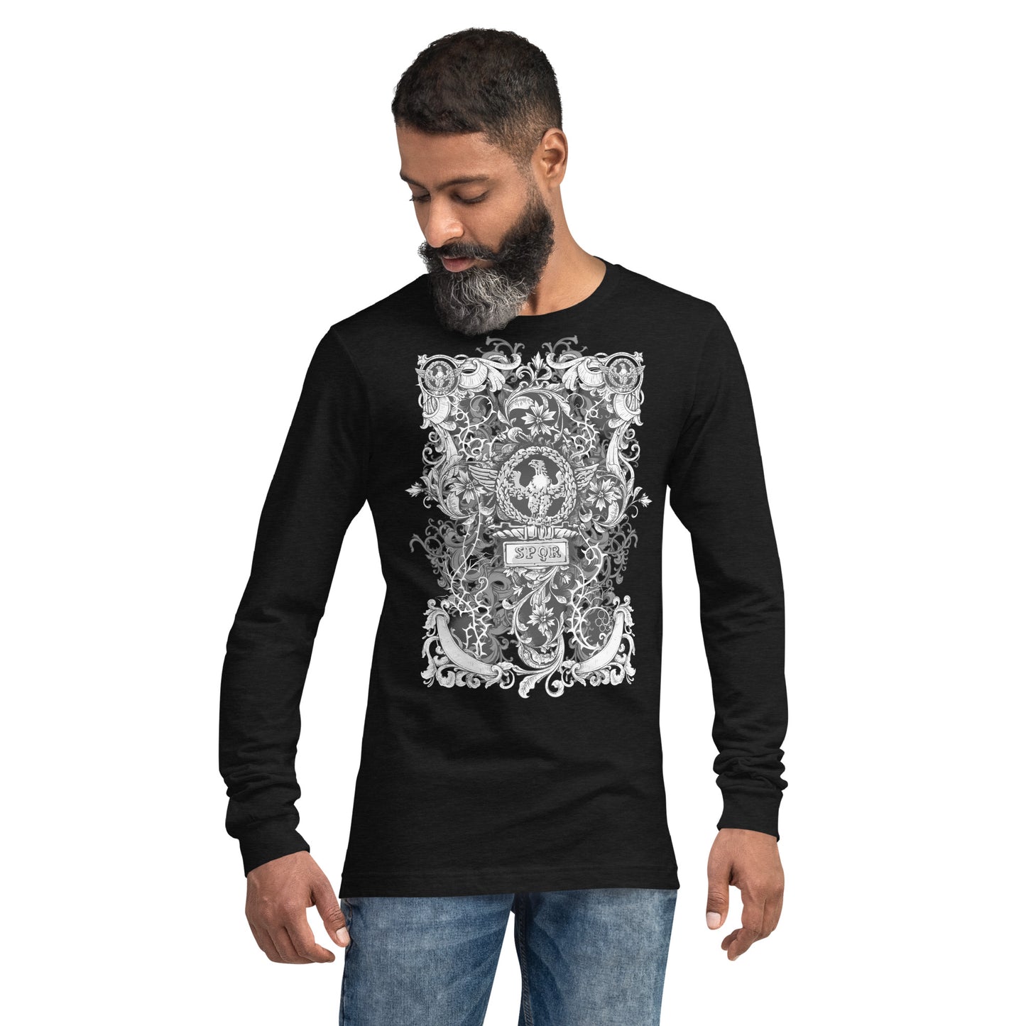 SPQR Senatus Populusque Romanus Heavy Grunge Unisex Long Sleeve Tee