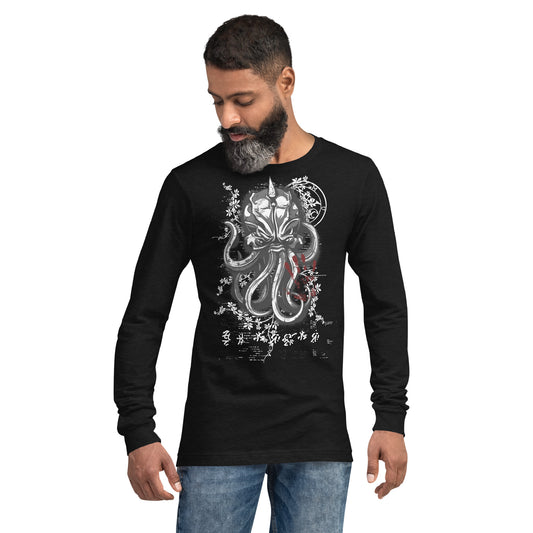 Unicorn Octapus Heavy Grunge Unisex Long Sleeve Tee