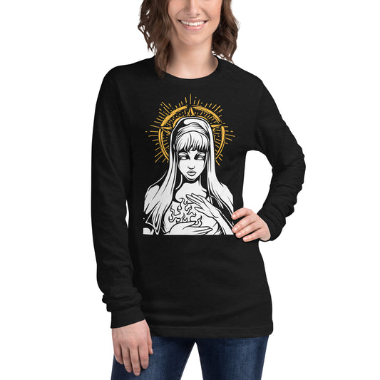 Saints Gold Halo Heavy Grunge Unisex Long Sleeve Tee