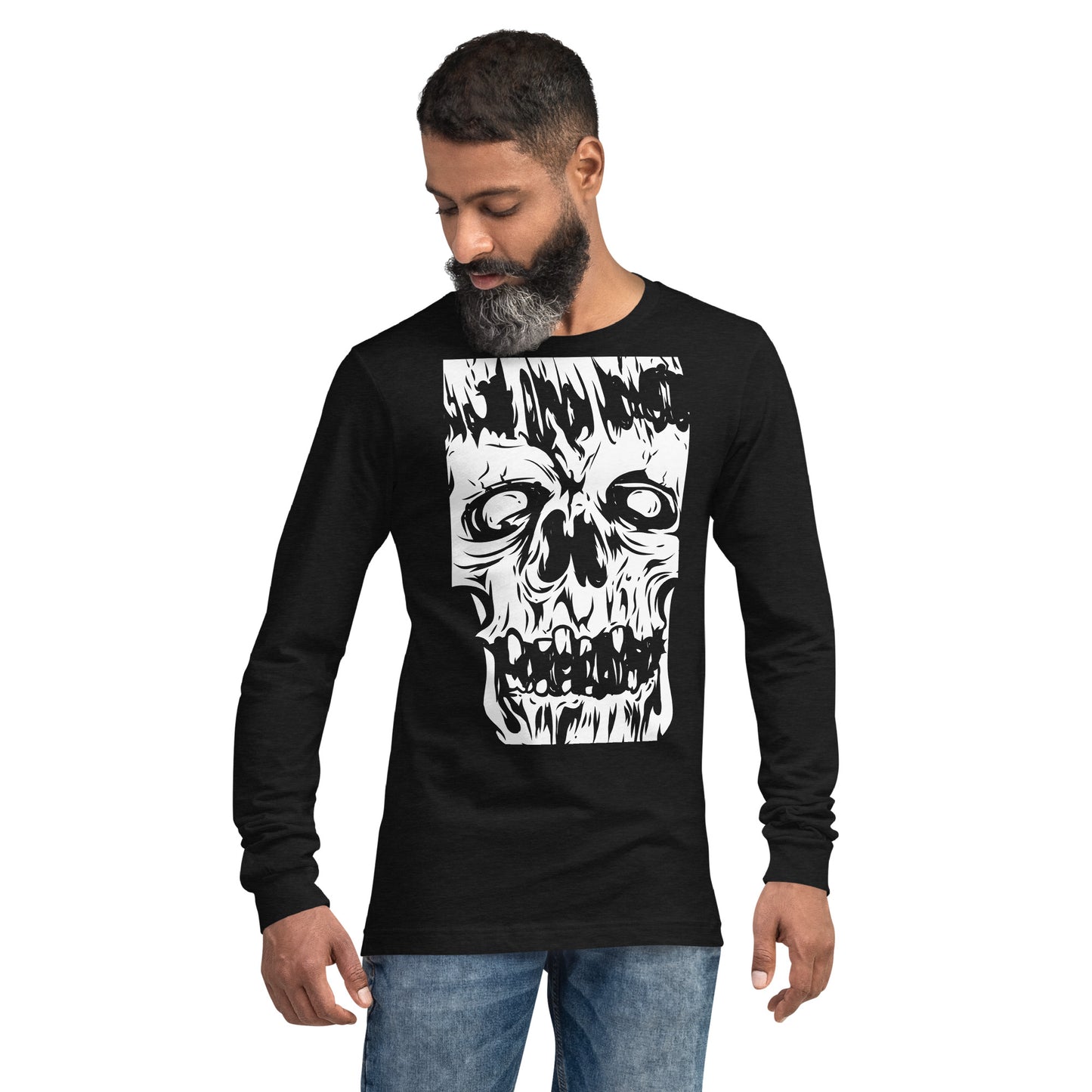 Frankenstein Skull heavy Grunge Unisex Long Sleeve Tee