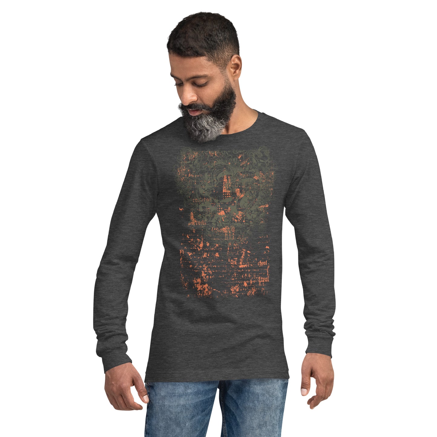 Gothic Ram Skulls Heavy Grunge Unisex Long Sleeve Tee