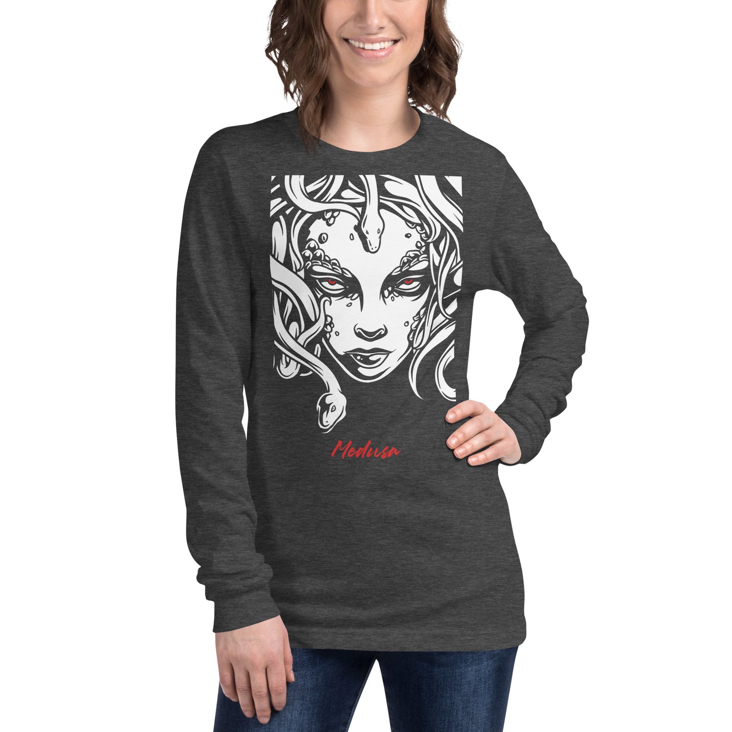 Medusa  Heavy Grunge Unisex Long Sleeve Tee