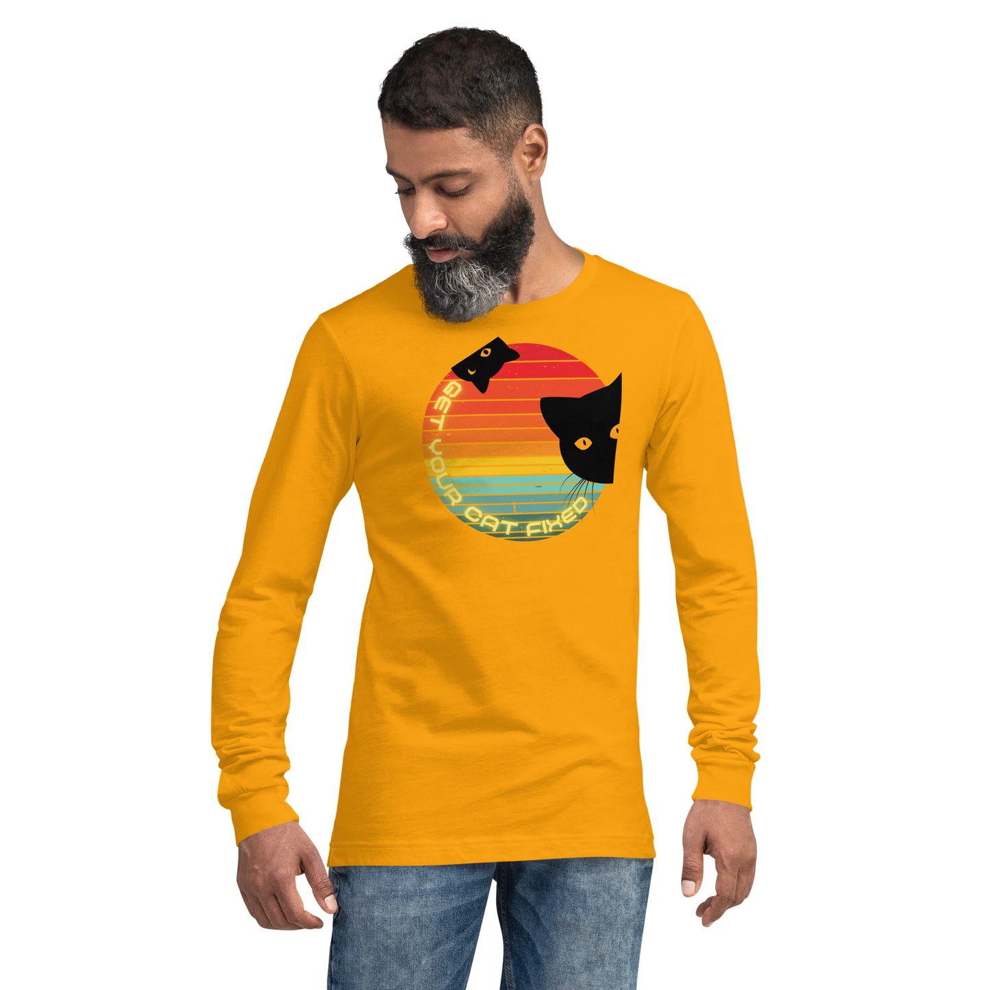 Get Your Cat Fixed (Sunset) Unisex Long Sleeve Tee