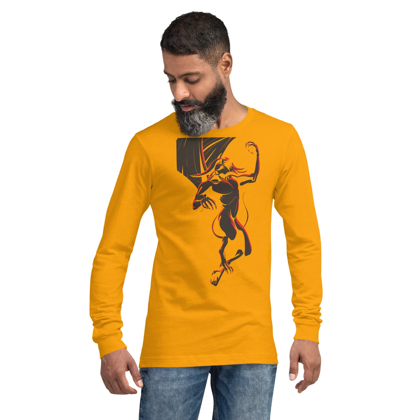 Winged Gargoyle Heavy Grunge Unisex Long Sleeve Tee