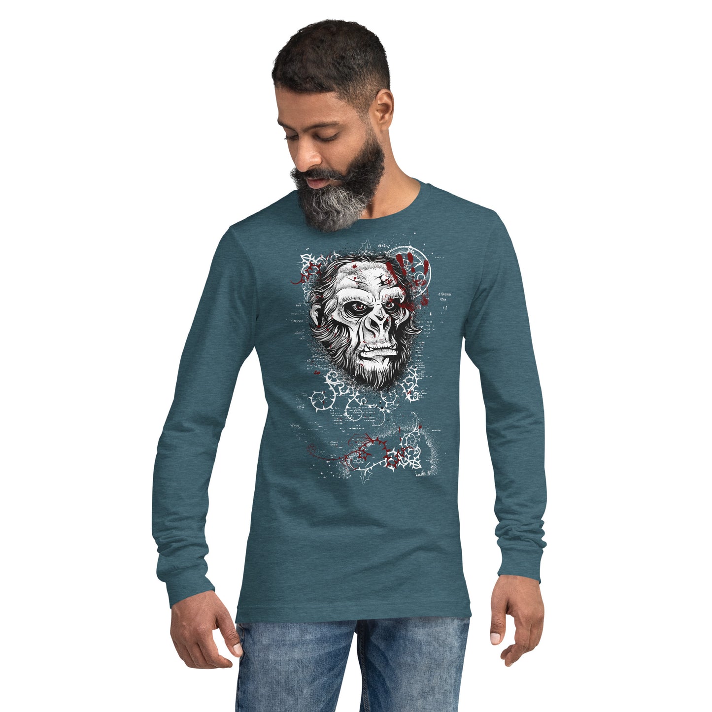 Primate Heavy Grunge Unisex Long Sleeve Tee