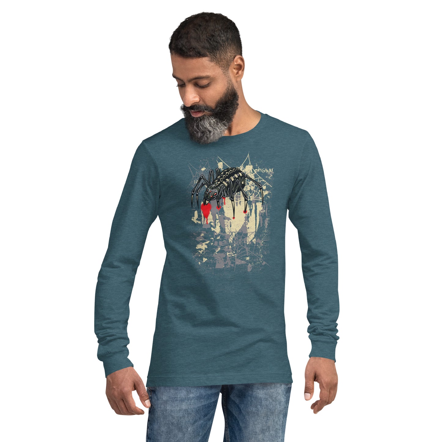 Spider & Web Heavy Grunge Unisex Long Sleeve Tee