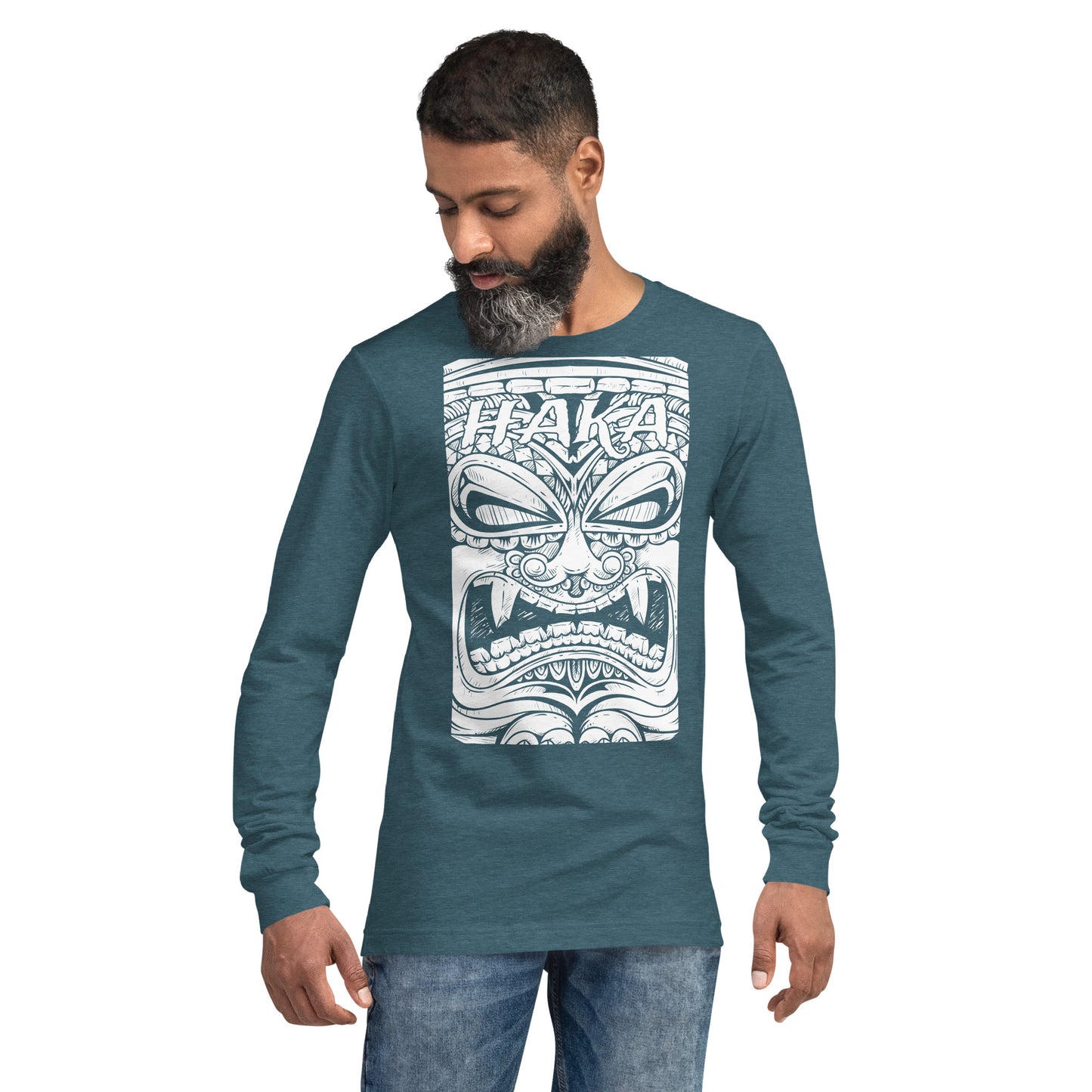 Haka Maori Tiki Unisex Long Sleeve Tee