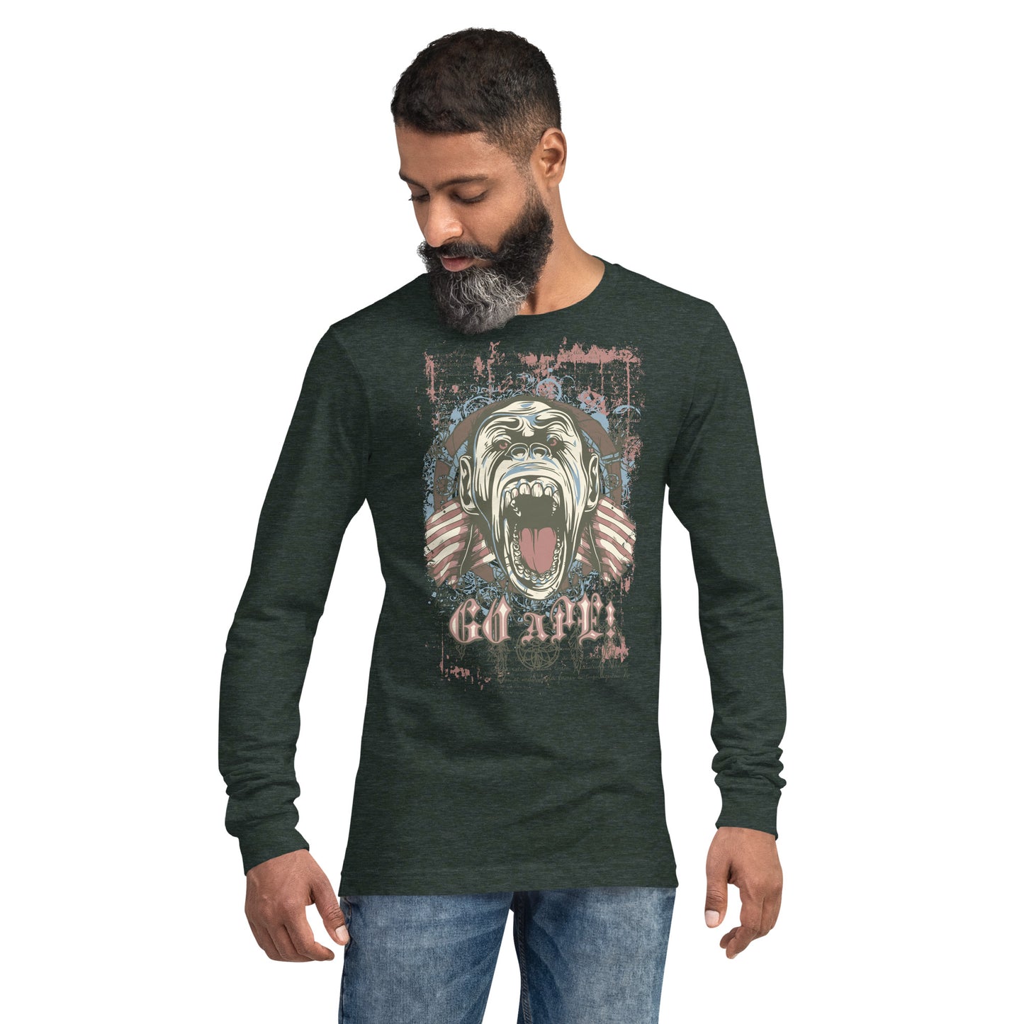 Go Ape Heavy Grunge Unisex Long Sleeve Tee