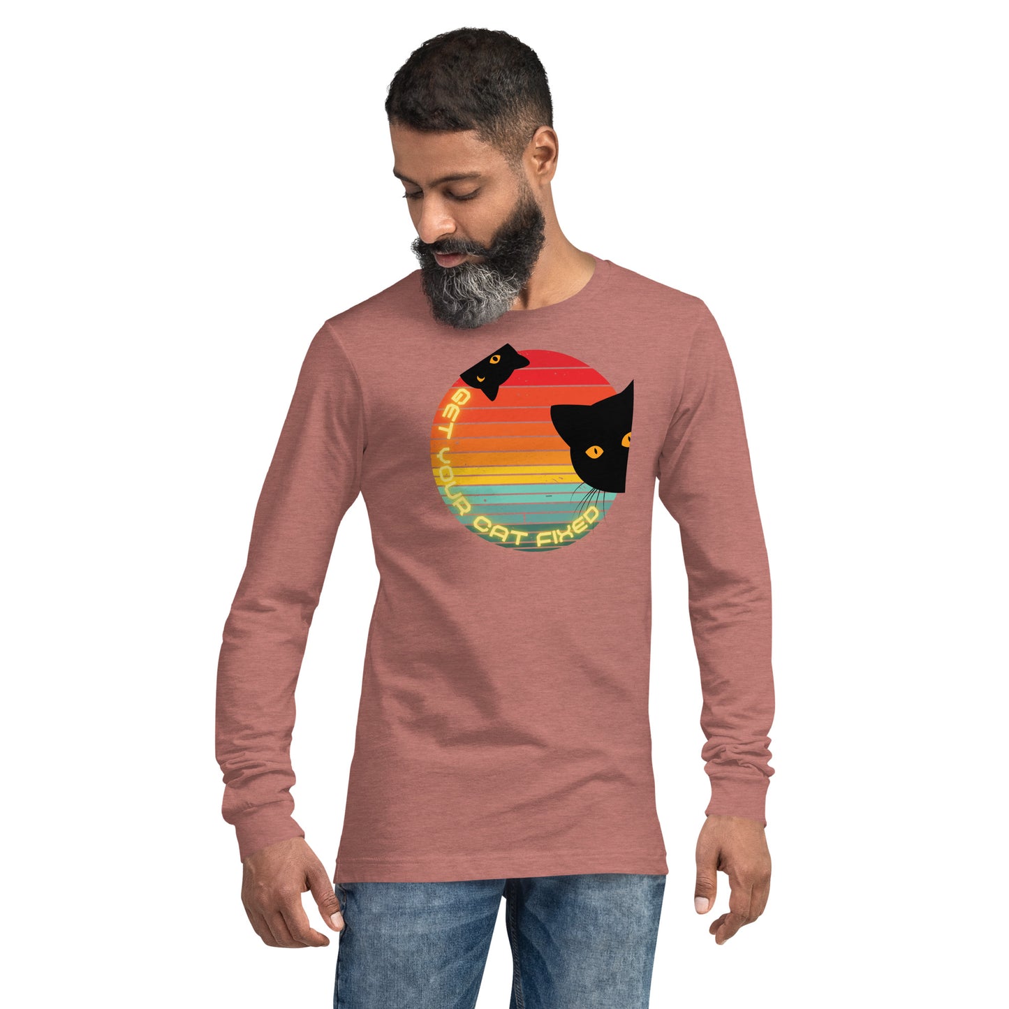 Get Your Cat Fixed (Sunset) Unisex Long Sleeve Tee