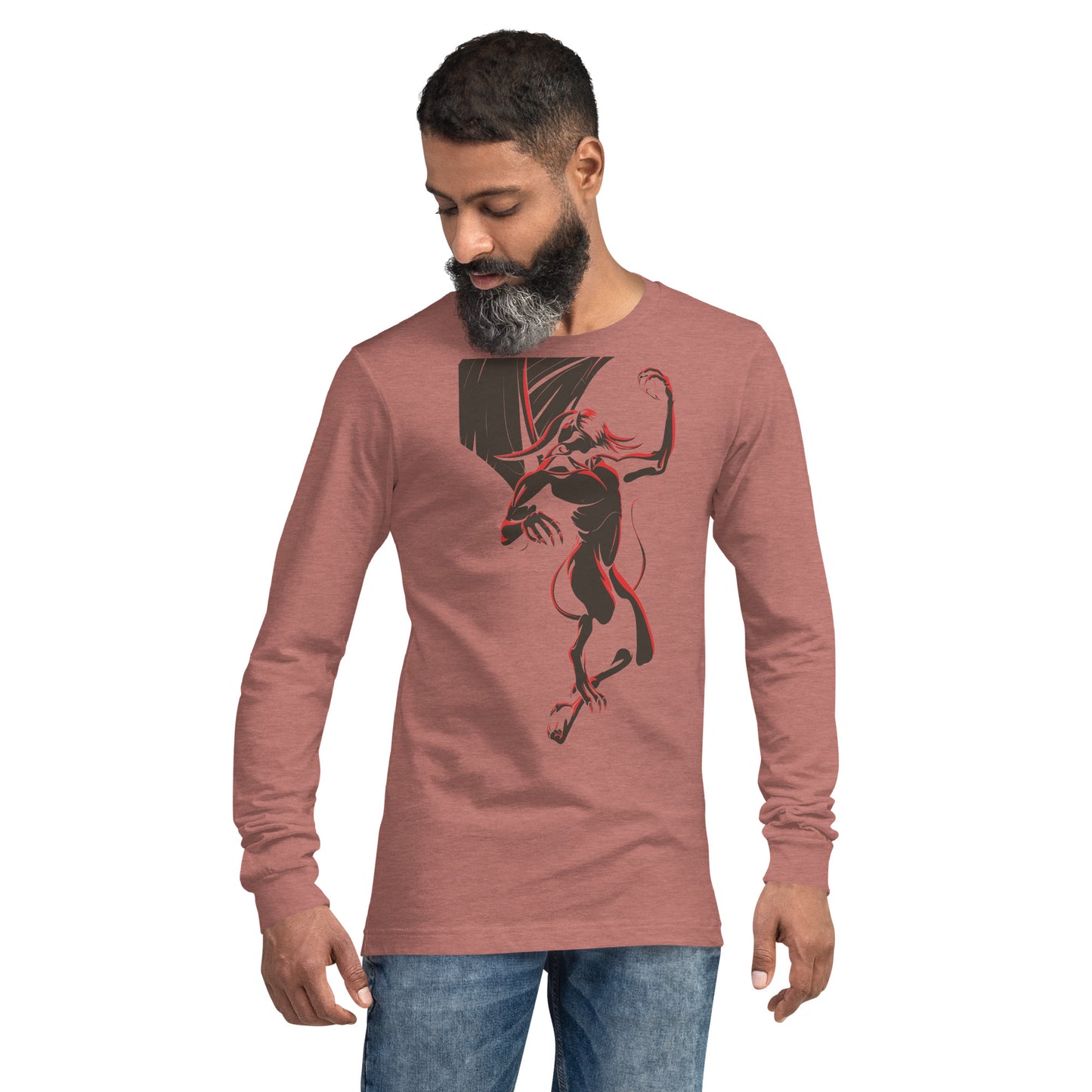 Winged Gargoyle Heavy Grunge Unisex Long Sleeve Tee