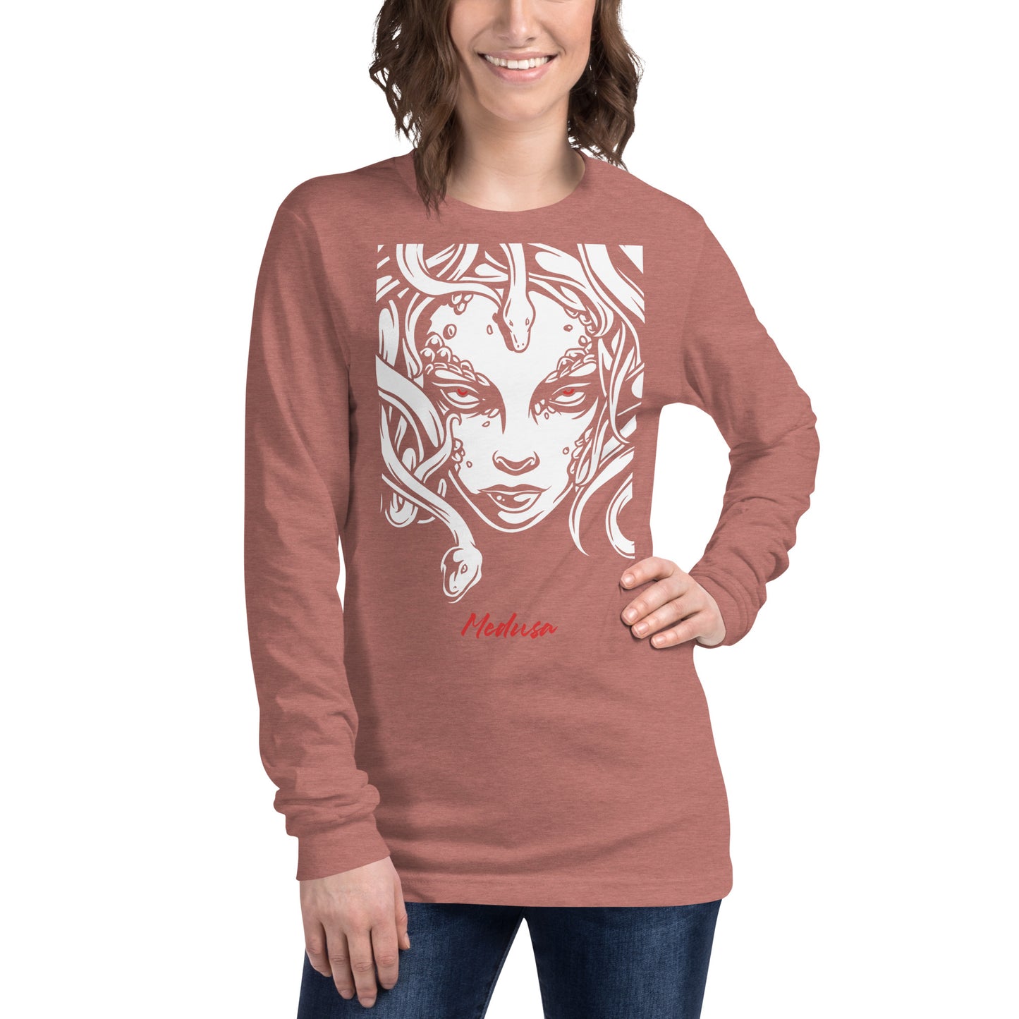 Medusa  Heavy Grunge Unisex Long Sleeve Tee