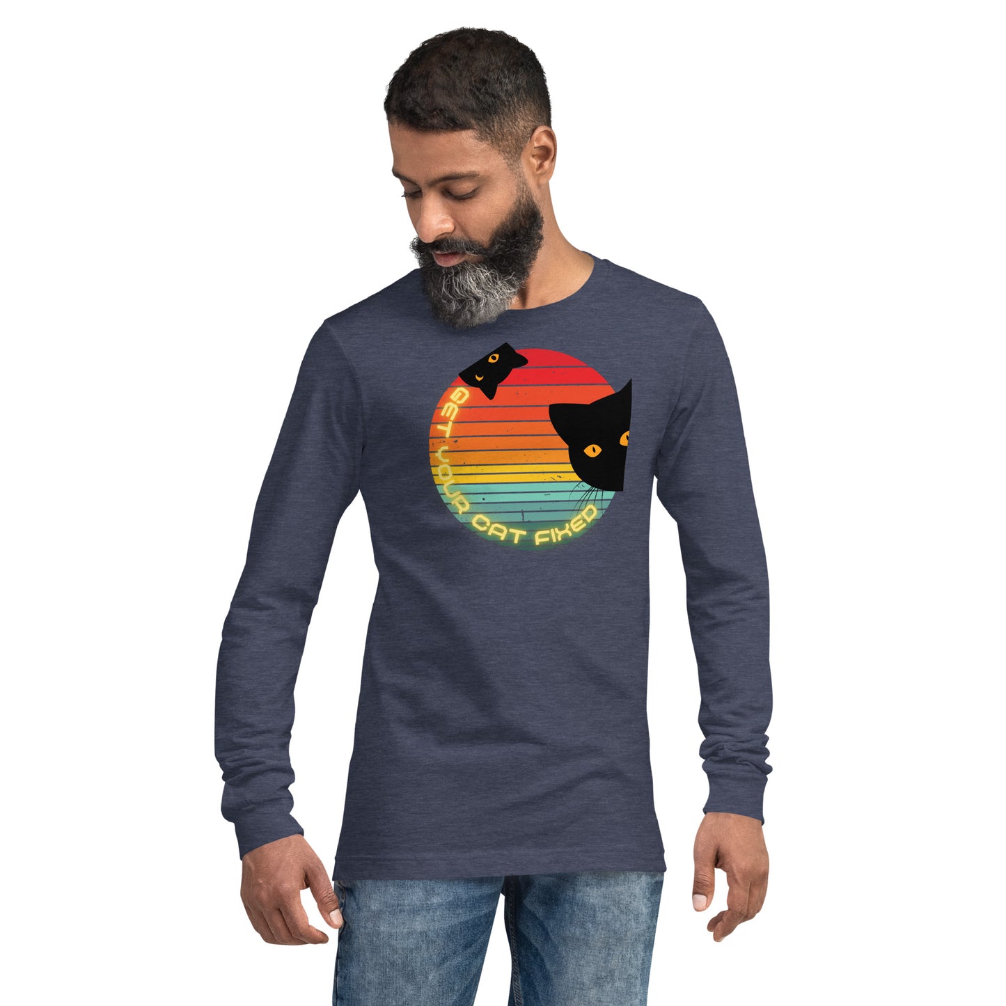 Get Your Cat Fixed (Sunset) Unisex Long Sleeve Tee