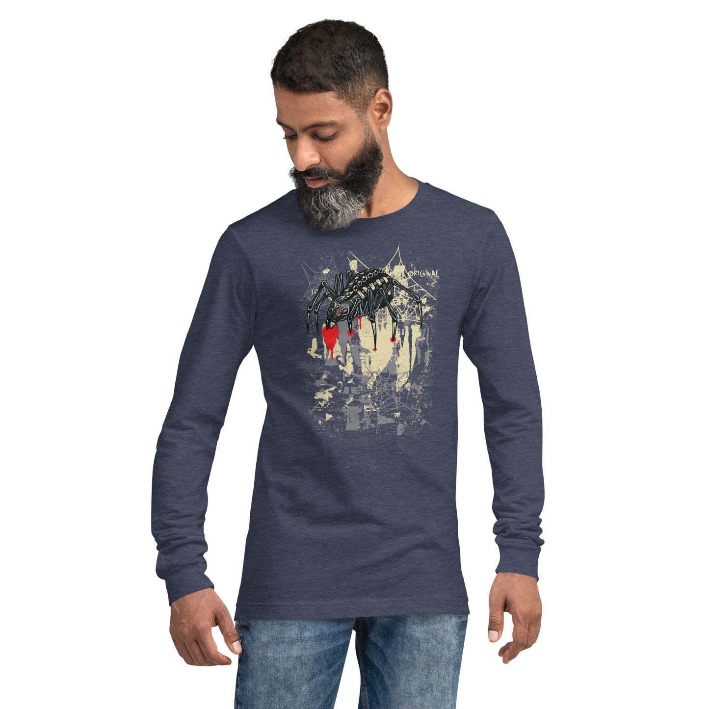 Spider & Web Heavy Grunge Unisex Long Sleeve Tee