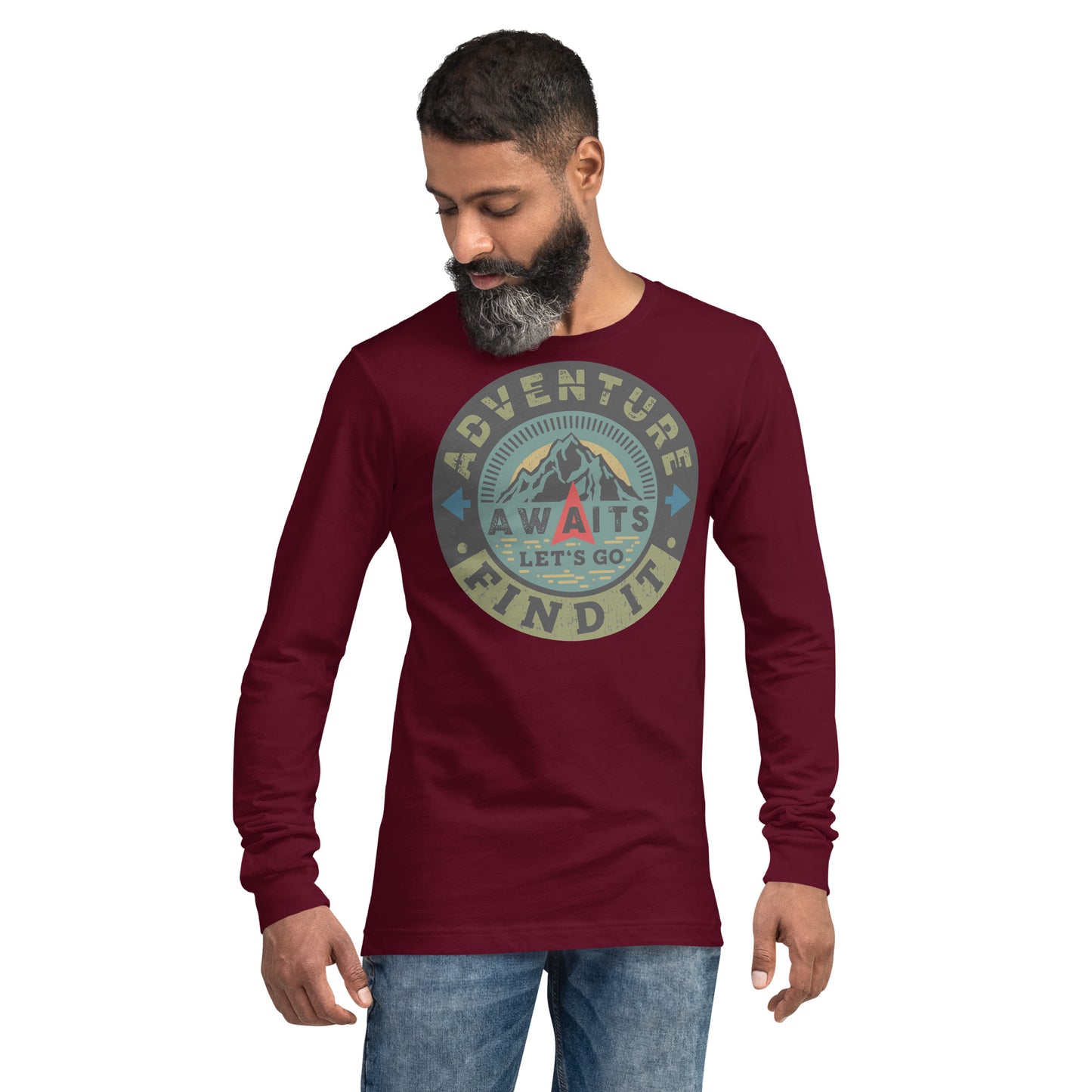 Adventure Awaits Lets Go Find It Unisex Long Sleeve Tee