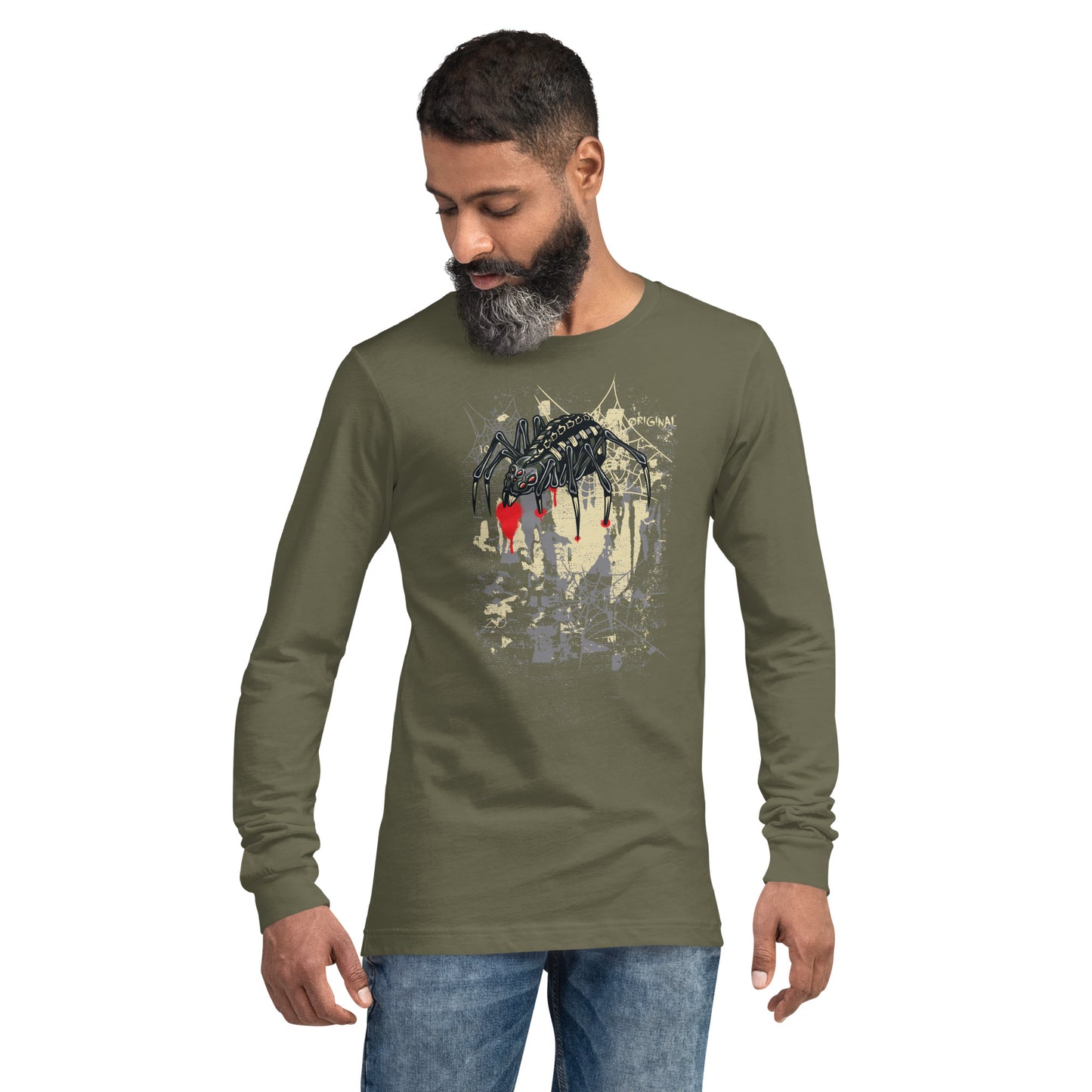 Spider & Web Heavy Grunge Unisex Long Sleeve Tee