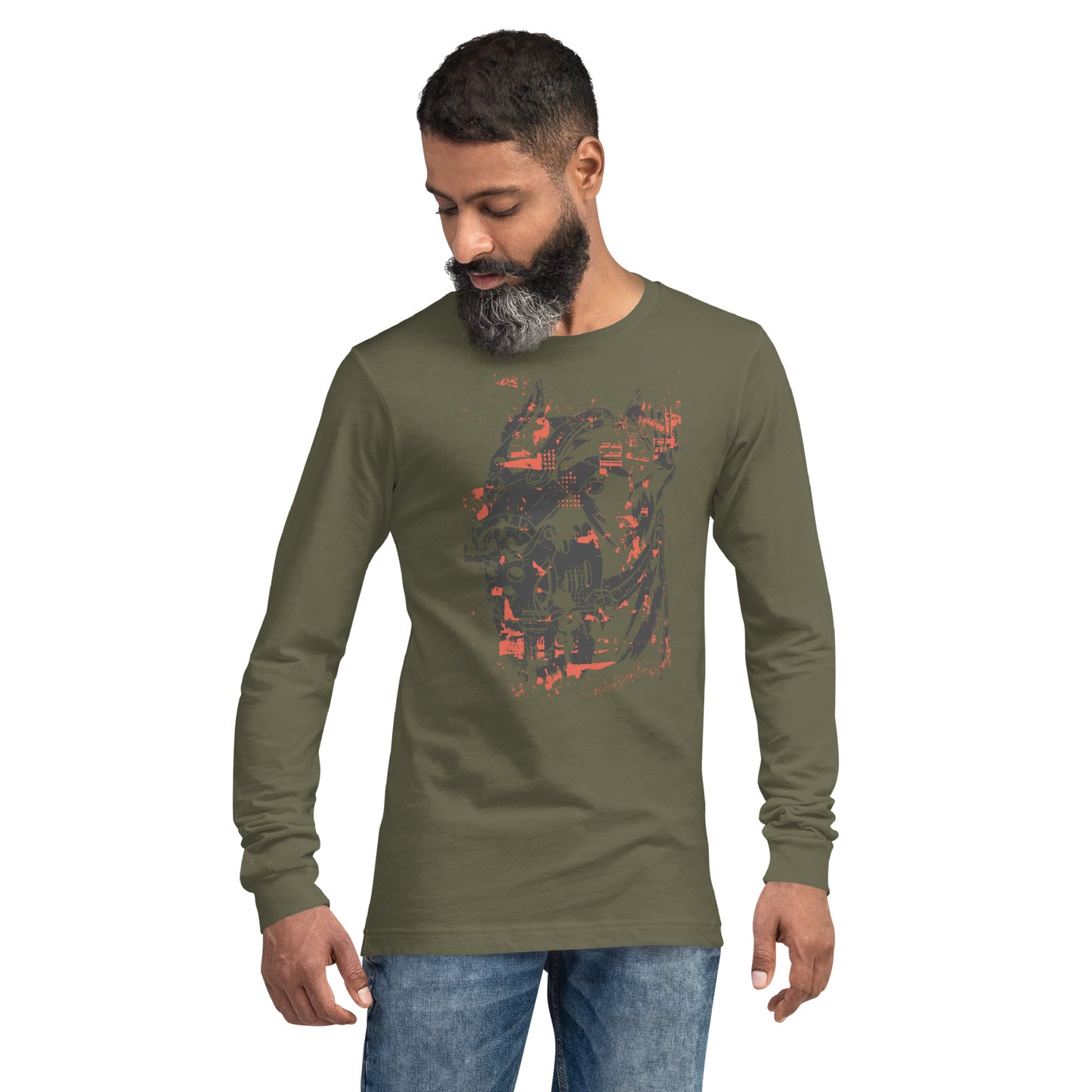 Muzzled Dog Heavy Grunge Unisex Long Sleeve Tee