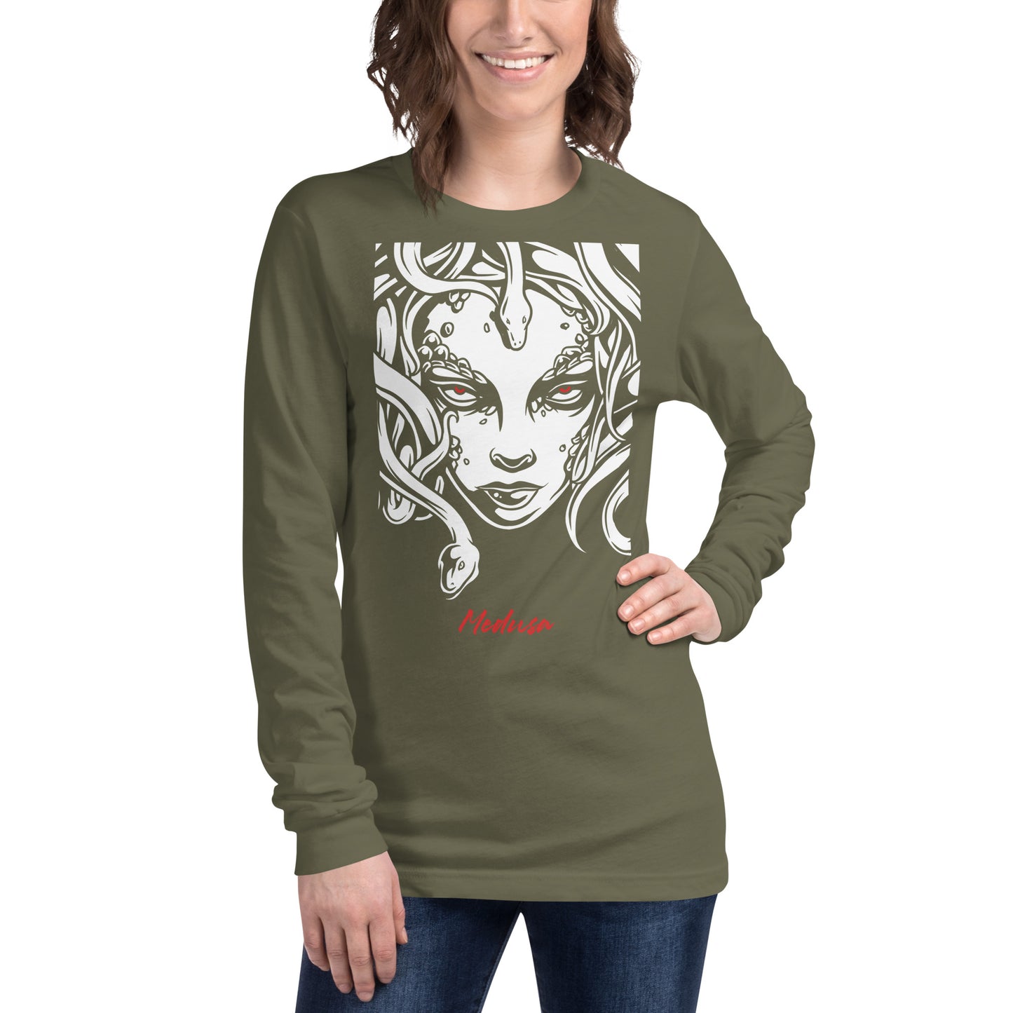 Medusa  Heavy Grunge Unisex Long Sleeve Tee