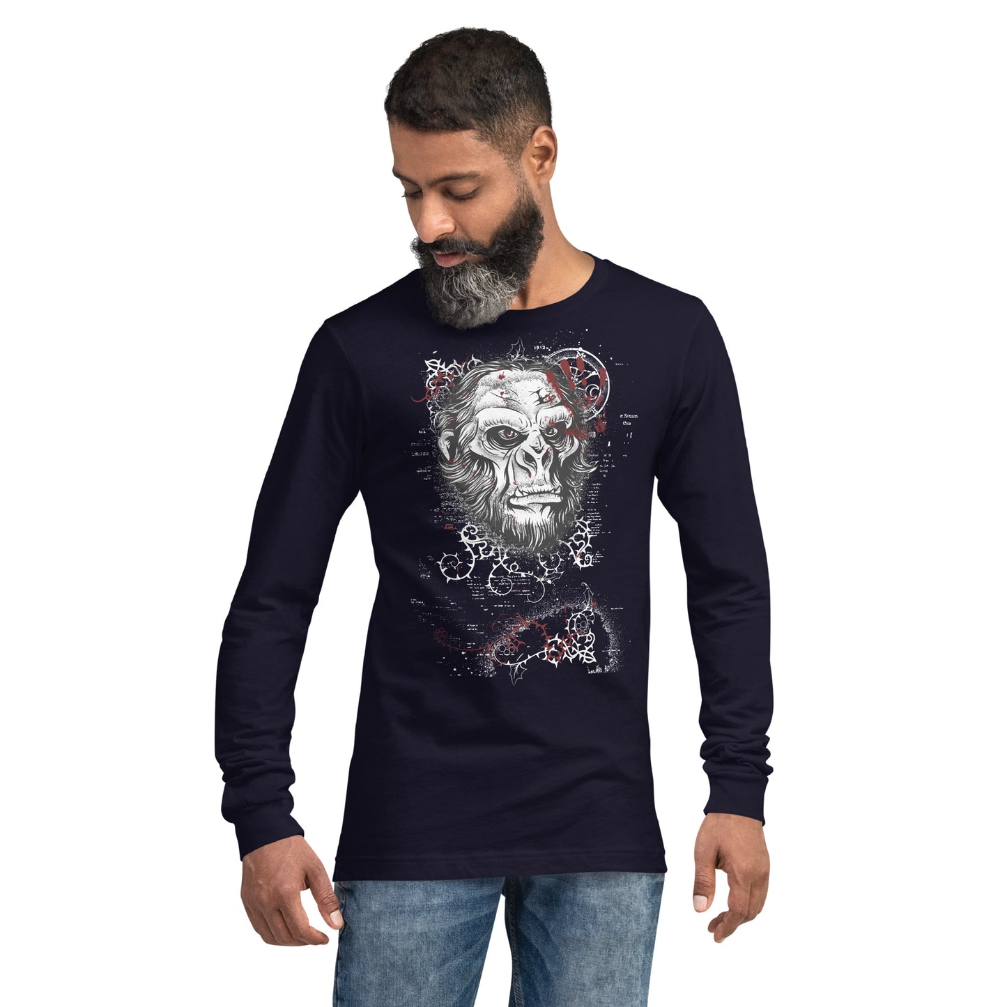 Primate Heavy Grunge Unisex Long Sleeve Tee