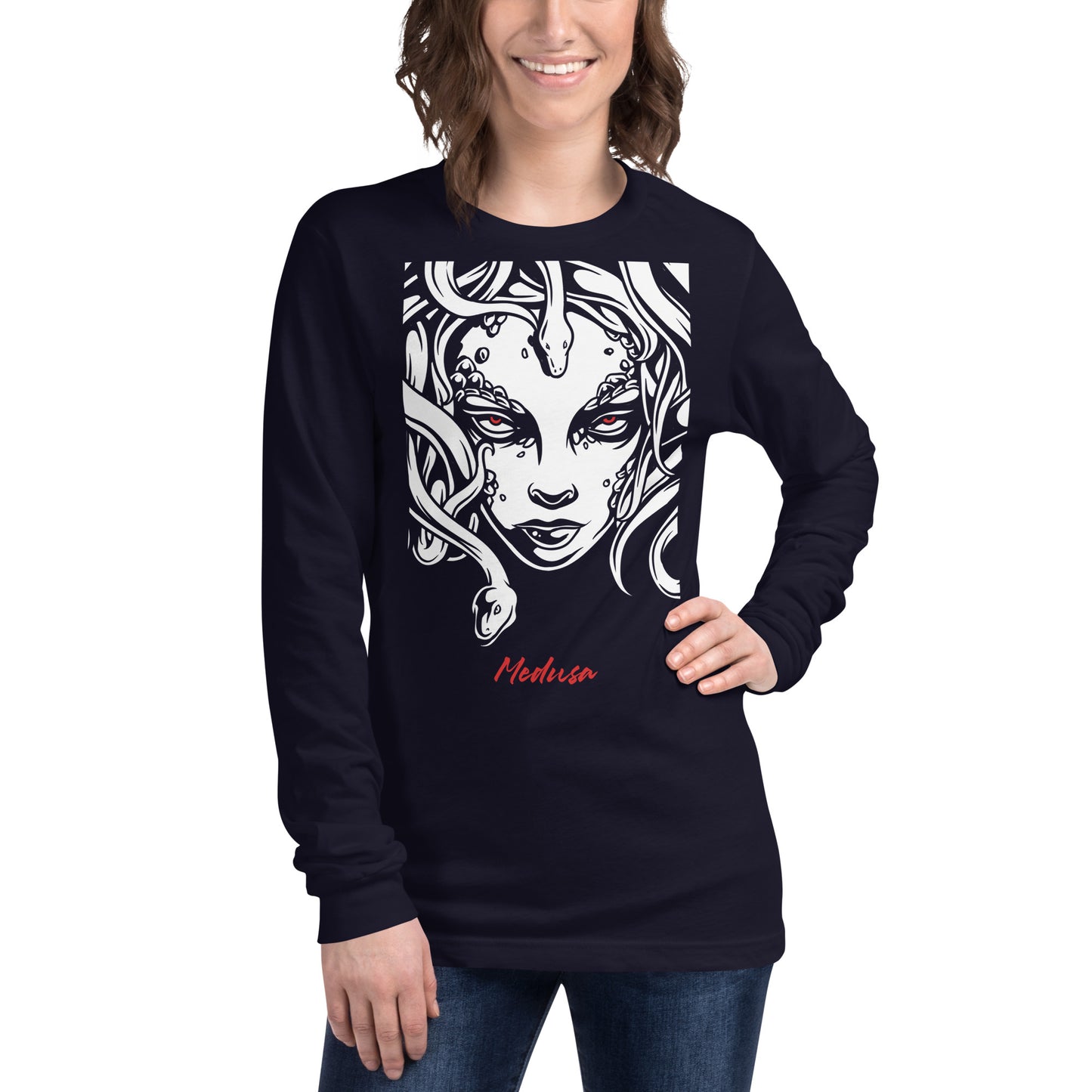 Medusa  Heavy Grunge Unisex Long Sleeve Tee