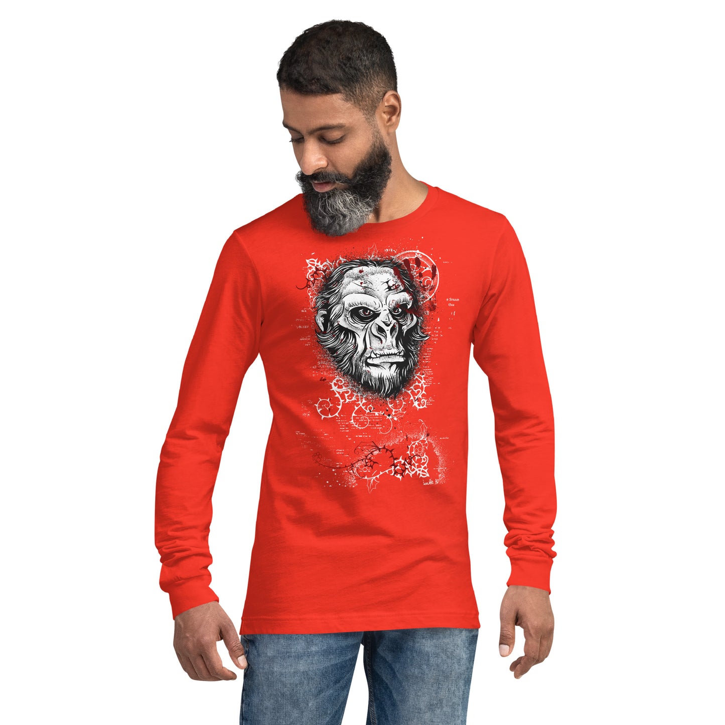 Primate Heavy Grunge Unisex Long Sleeve Tee