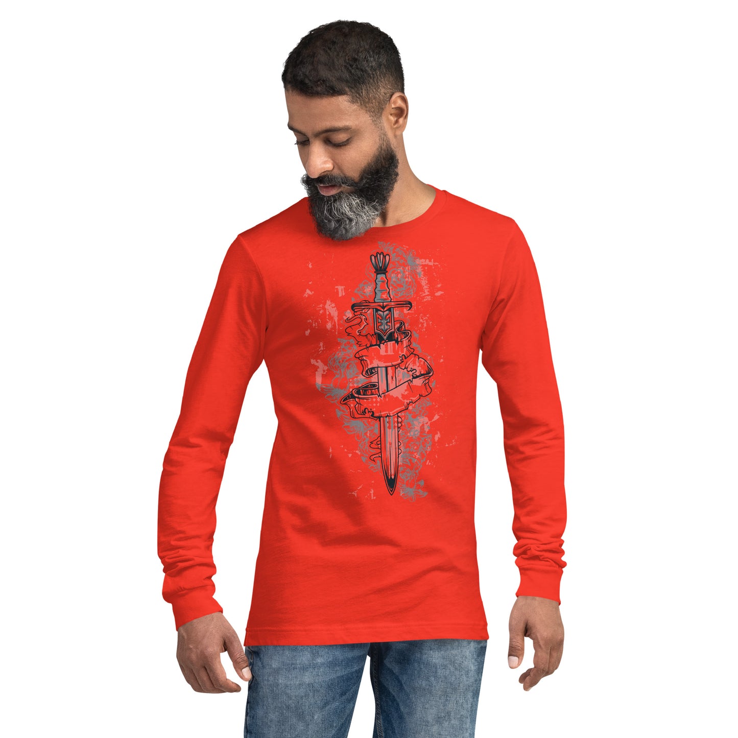 Sword/Dagger with Ribbon heavy Grunge Unisex Long Sleeve Tee