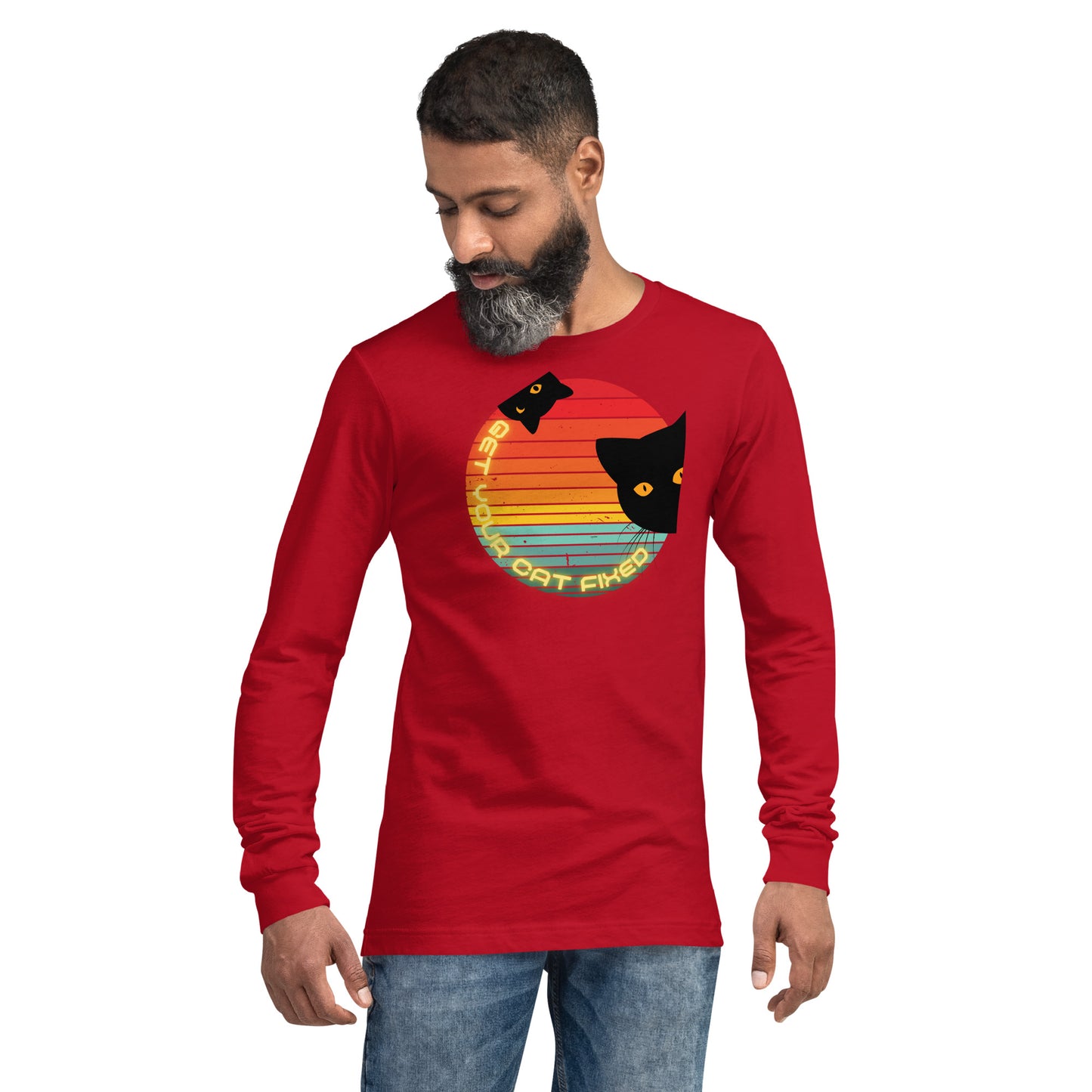 Get Your Cat Fixed (Sunset) Unisex Long Sleeve Tee