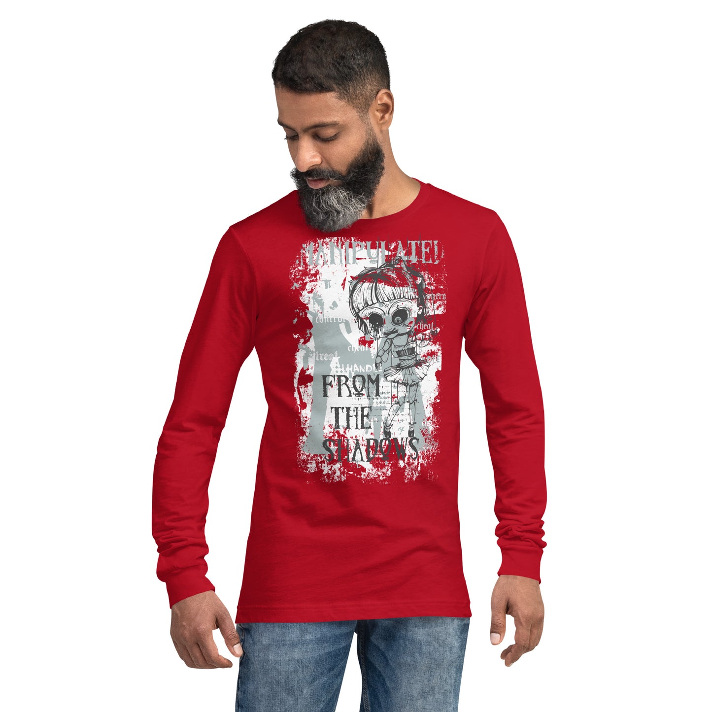 Manipulated from the Shadows Heavy Grunge Unisex Long Sleeve Tee