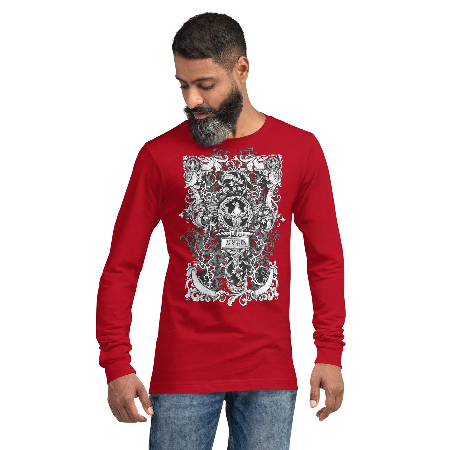 SPQR Senatus Populusque Romanus Heavy Grunge Unisex Long Sleeve Tee